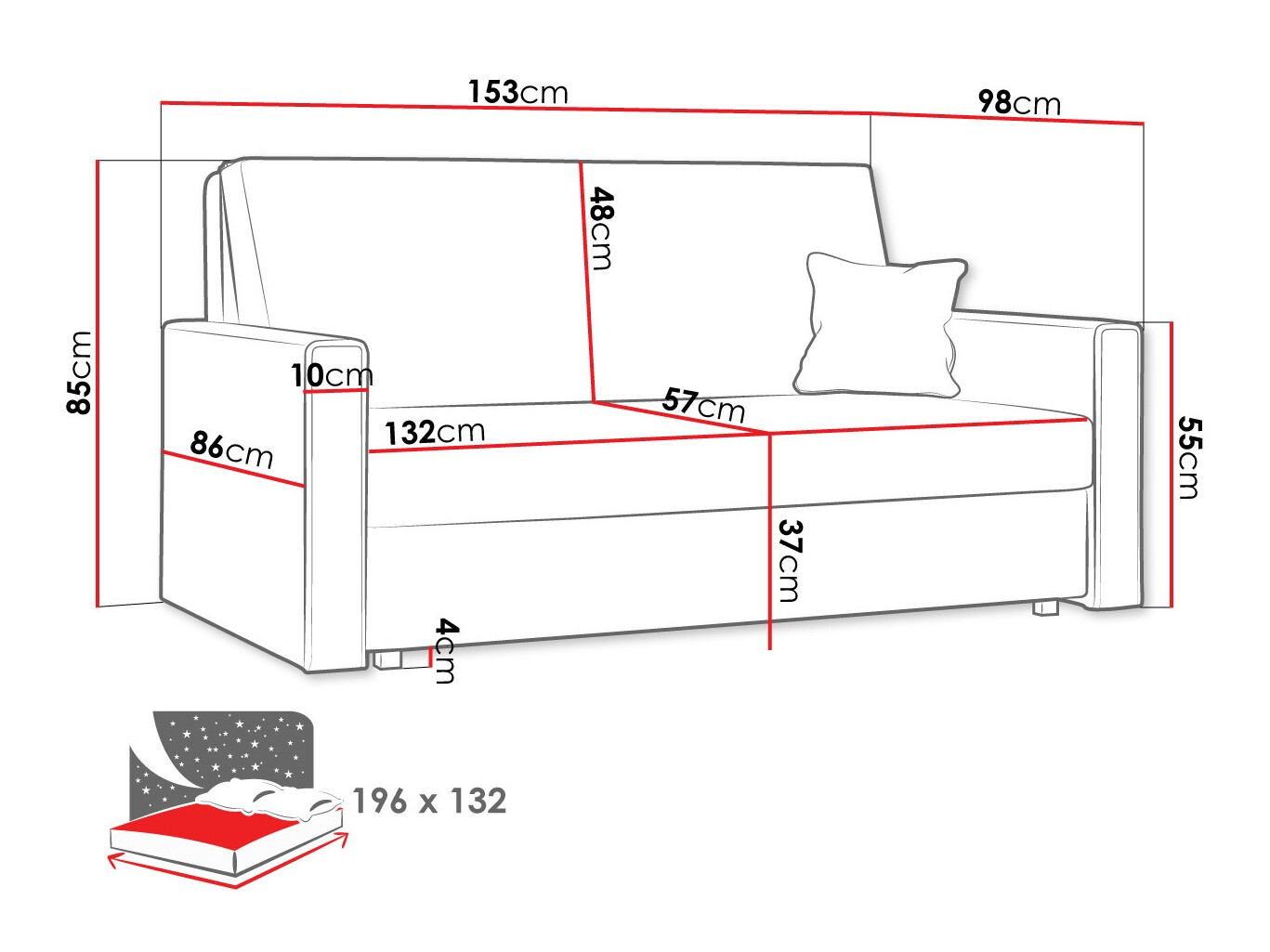 Sofa lova Morel III (Poso 22)