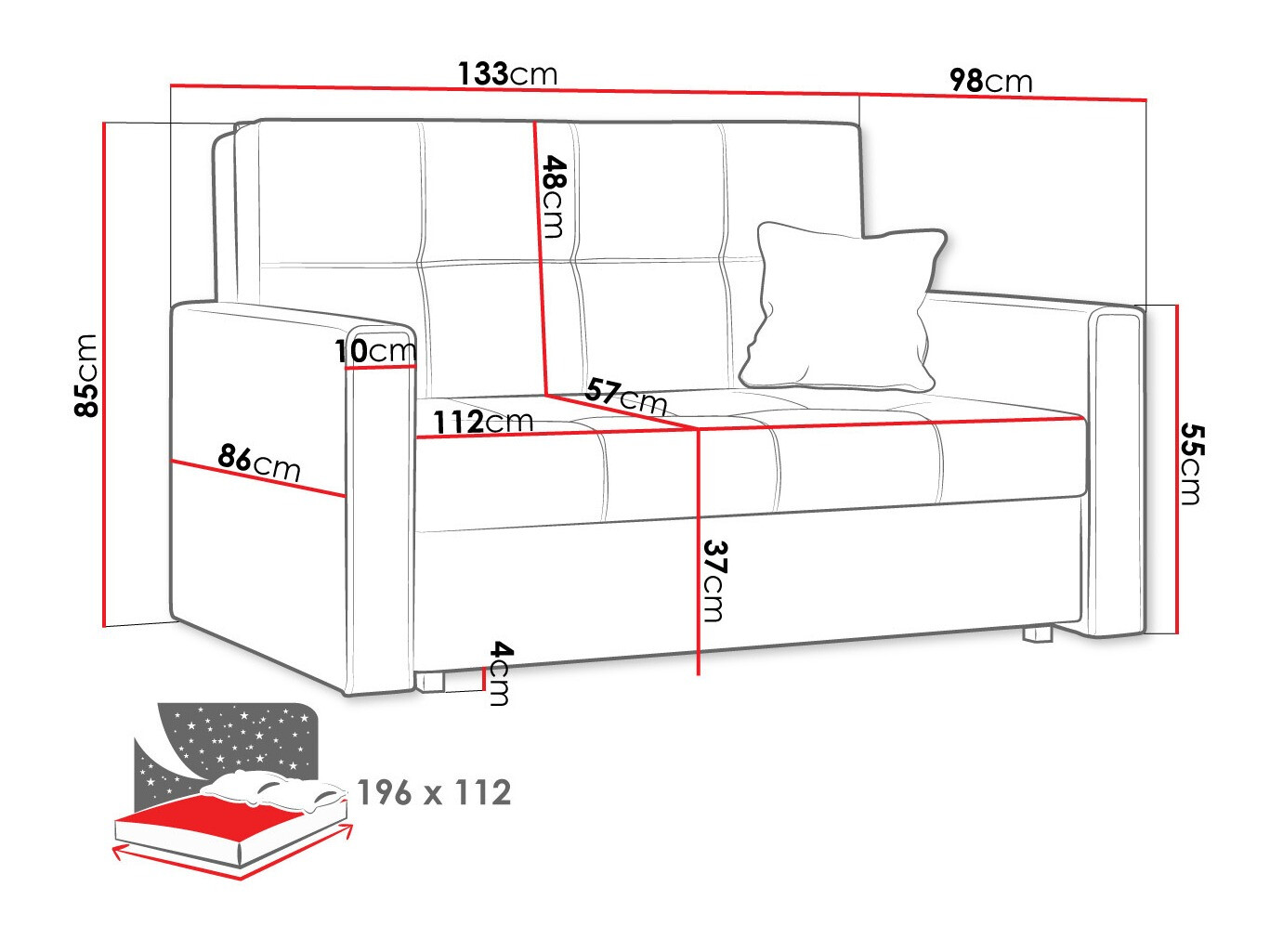 Sofa lova Nuvora II (Manila 02)