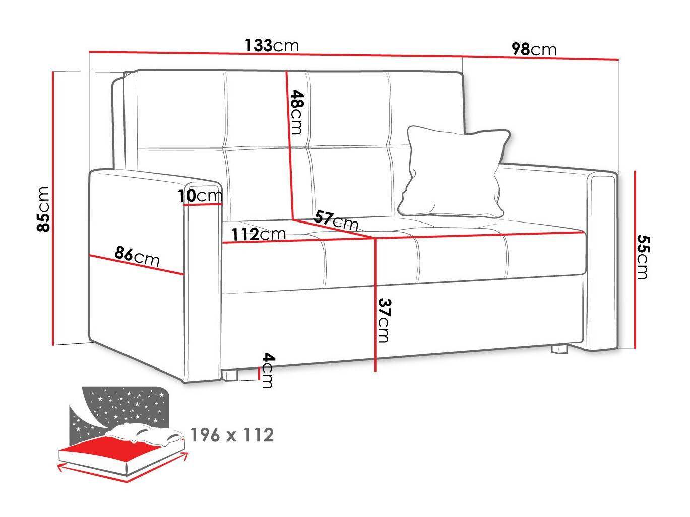 Sofa lova Nuvora II (Manila 05)