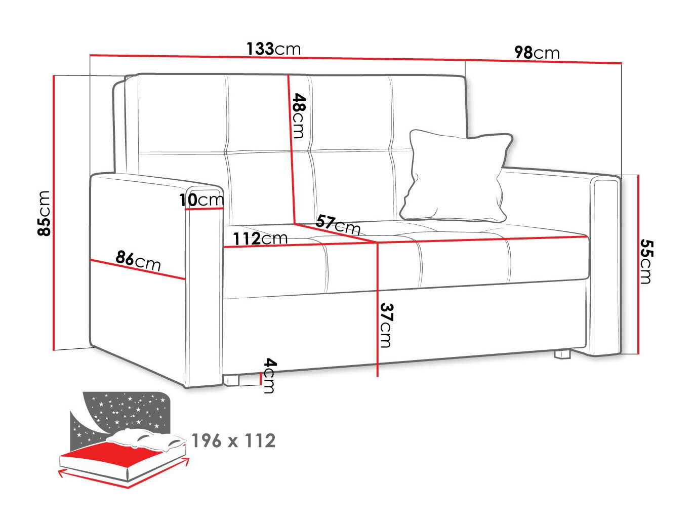 Sofa lova Nuvora II (Manila 26)