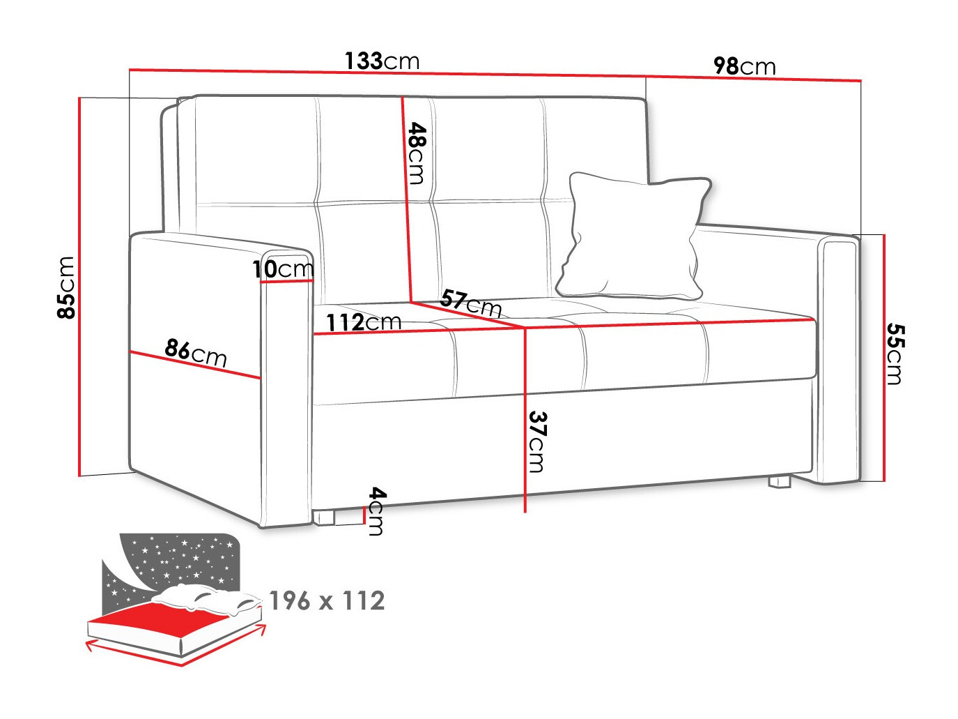 Sofa lova Nuvora II (Manila 31)