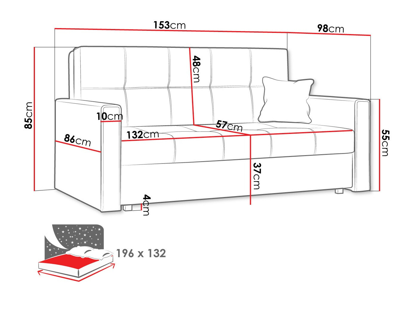 Sofa lova Nuvora III (Spirit 11)