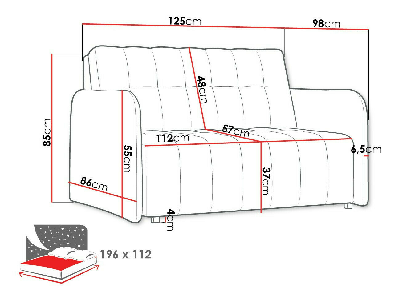Sofa lova Aquarin II (Kronos 19)