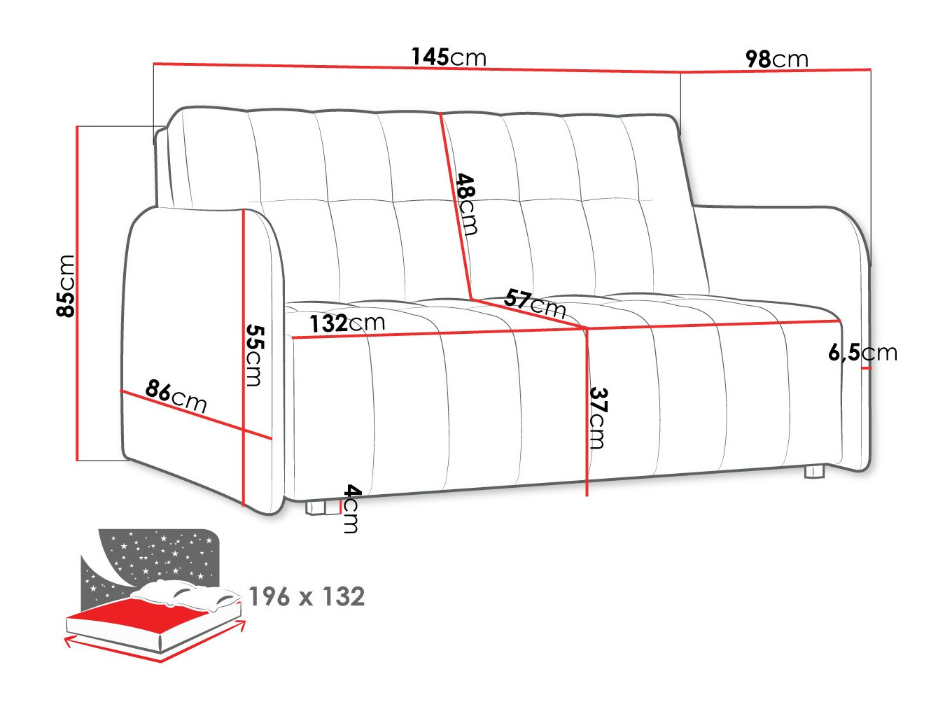 Sofa lova Aquarin III (Country 3)