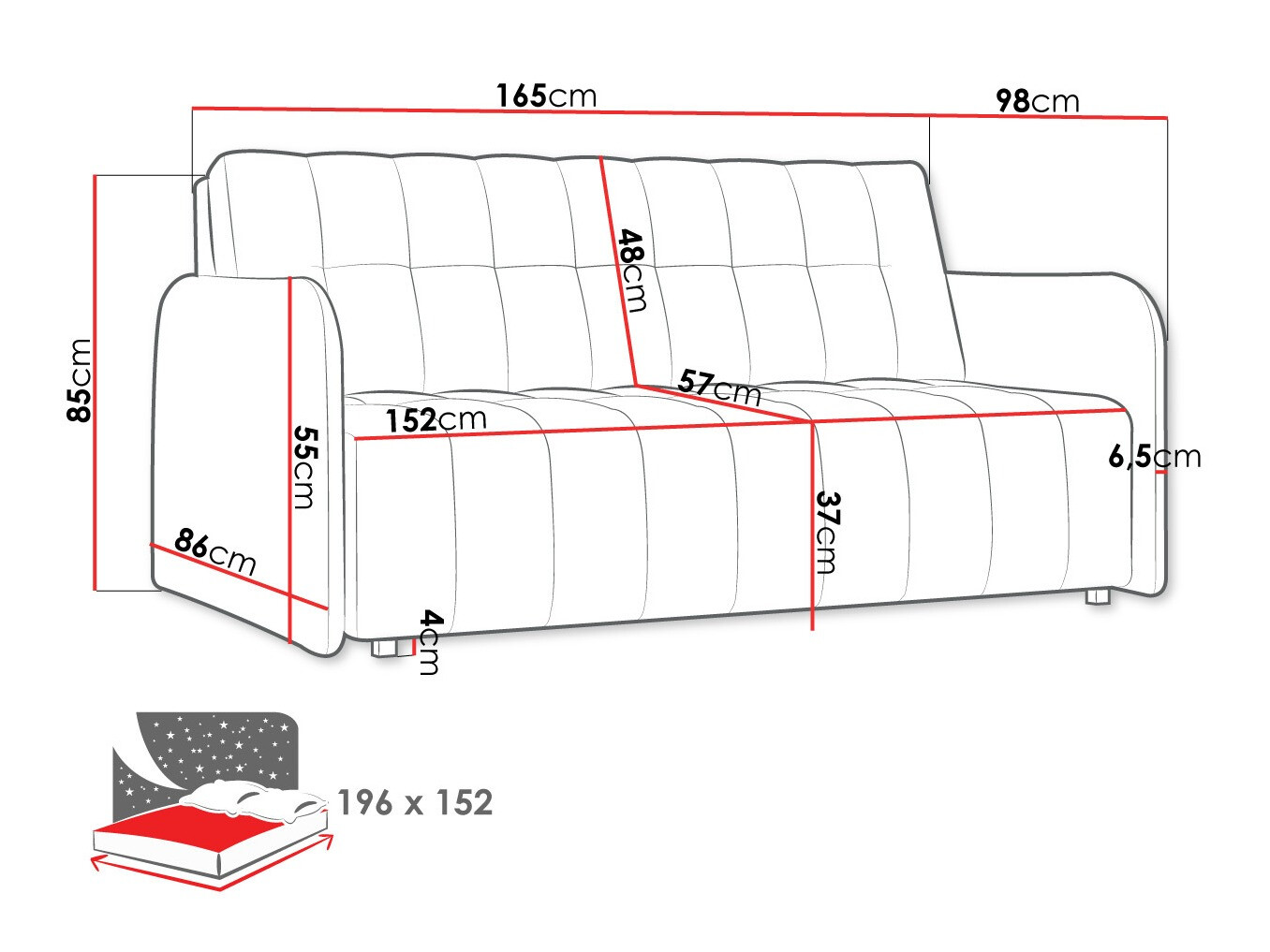 Sofa lova Aquarin IV (Country 3)
