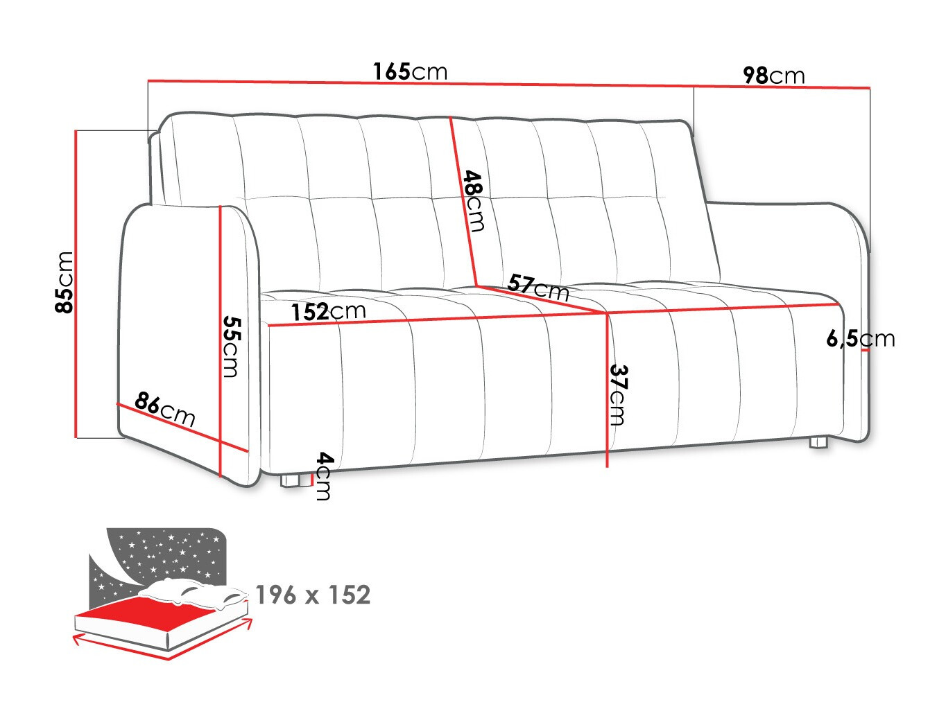 Sofa lova Aquarin IV (Country 8)