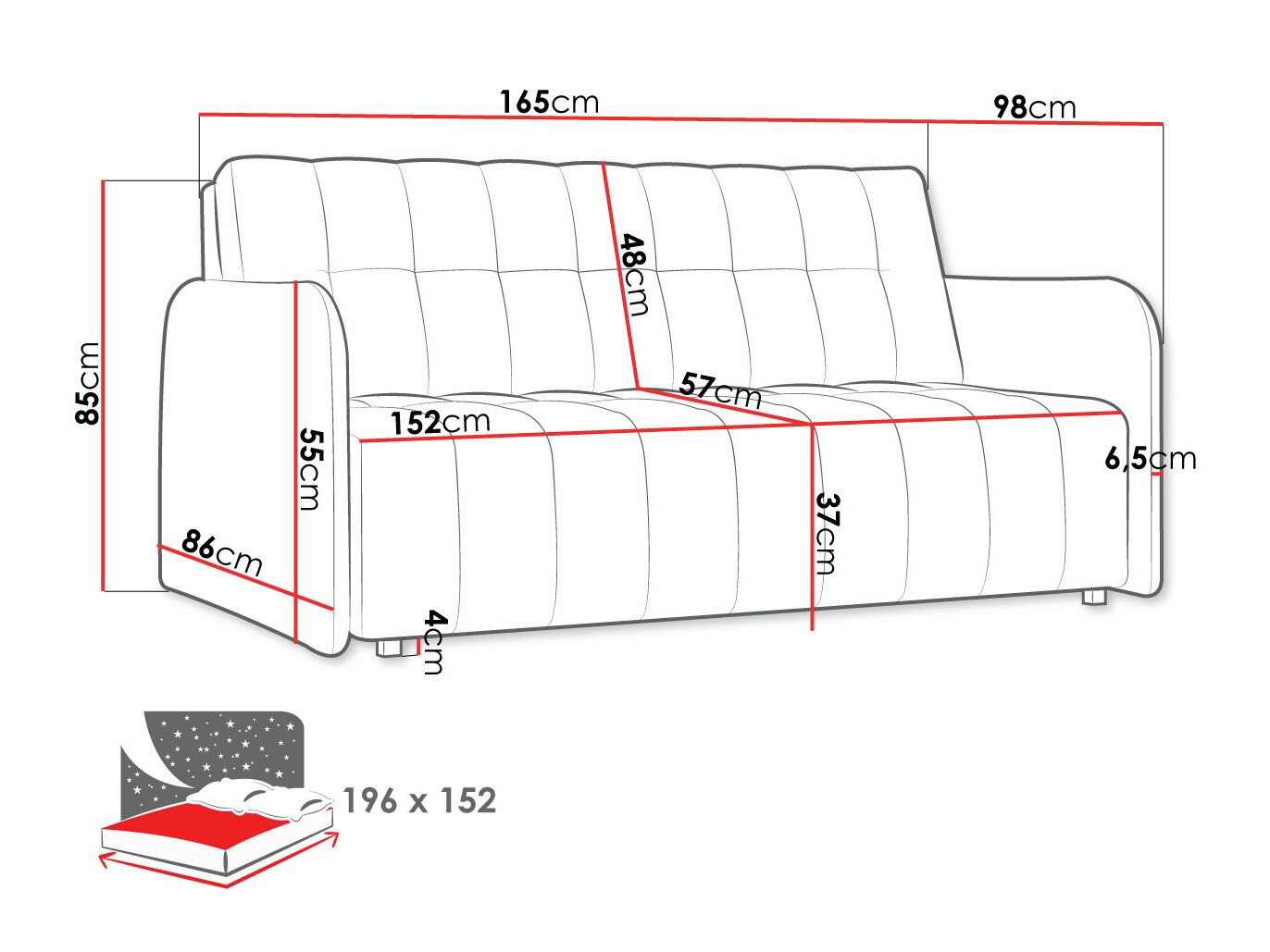 Sofa lova Aquarin IV (Kronos 19)