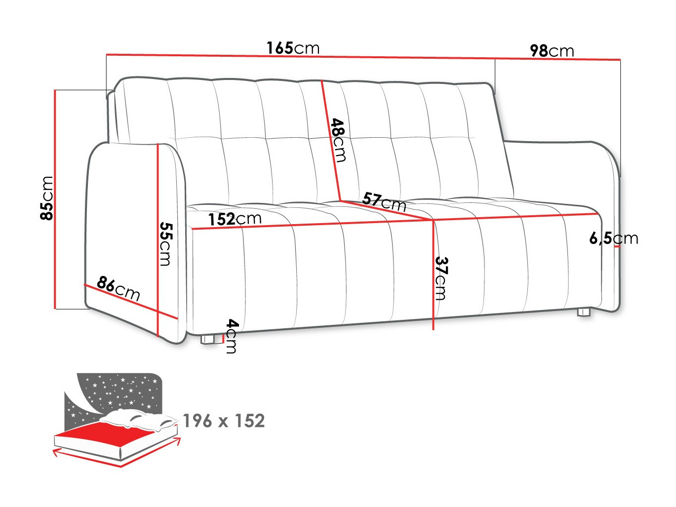Sofa lova Aquarin IV (Kronos 22)