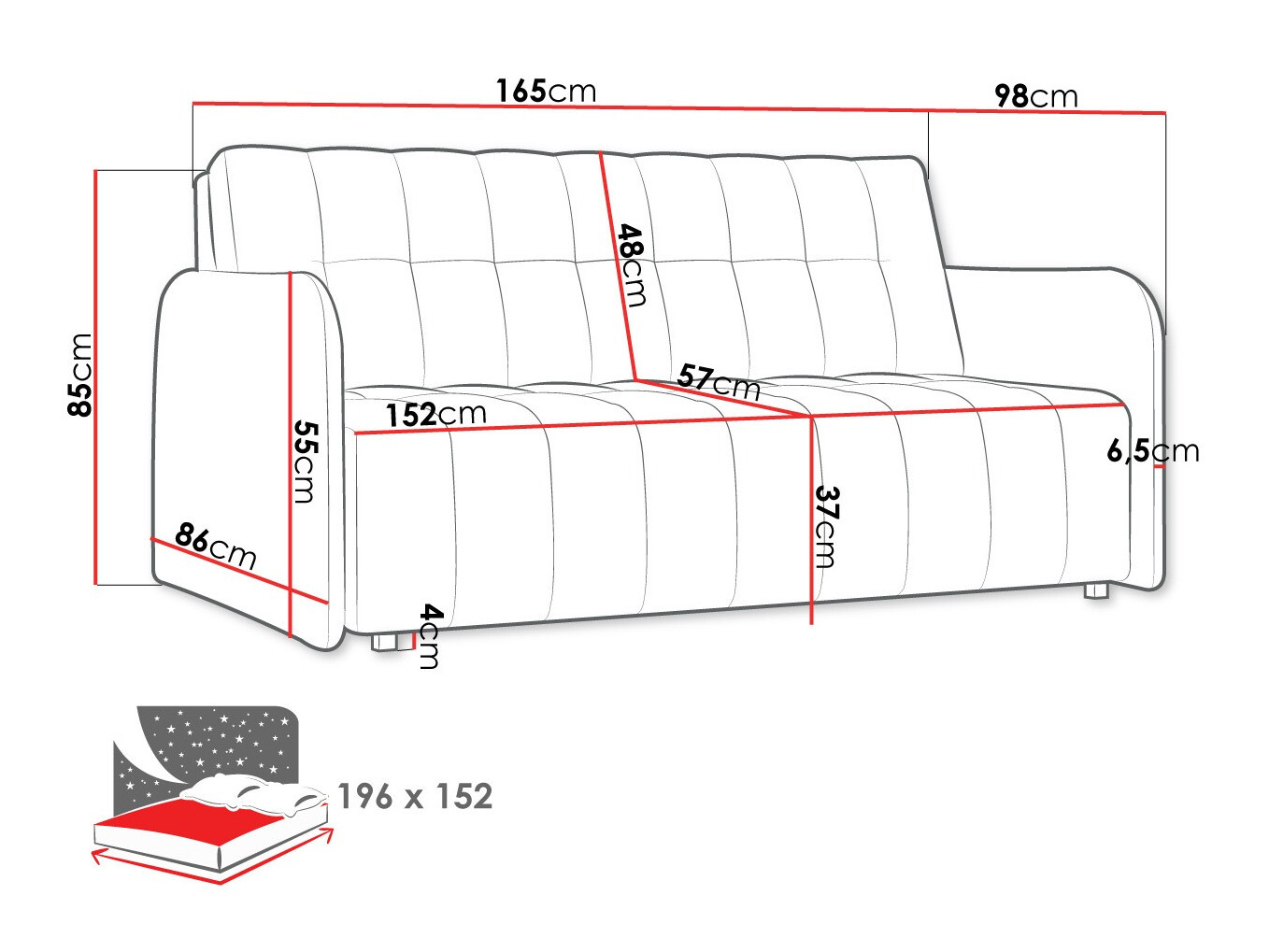 Sofa lova Aquarin IV (Paros 03)