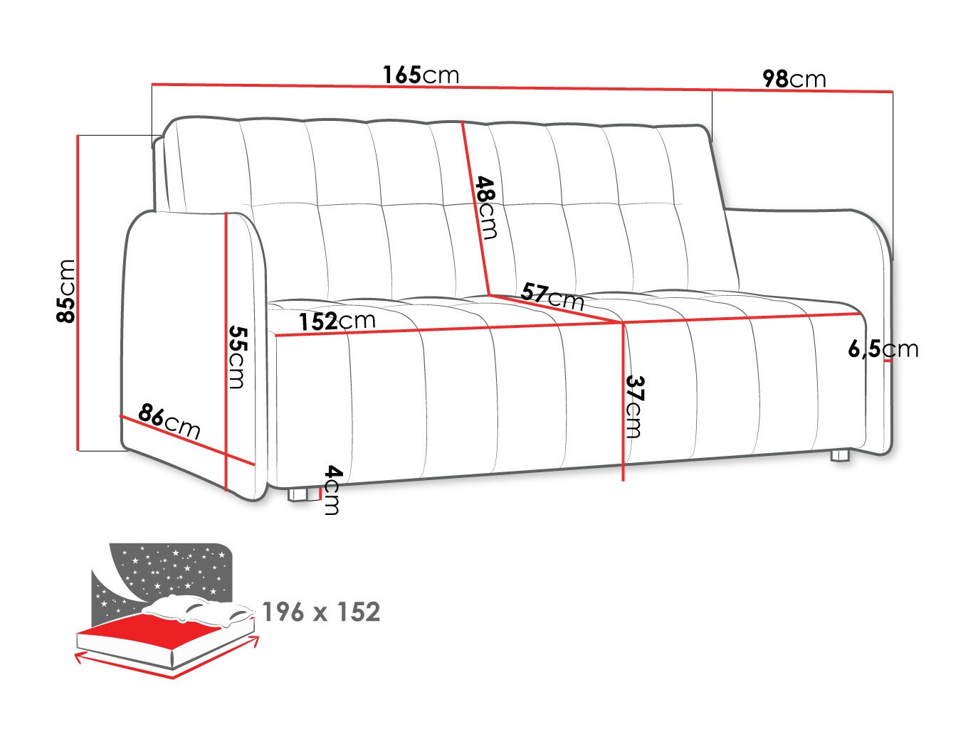 Sofa lova Aquarin IV (Paros 05)