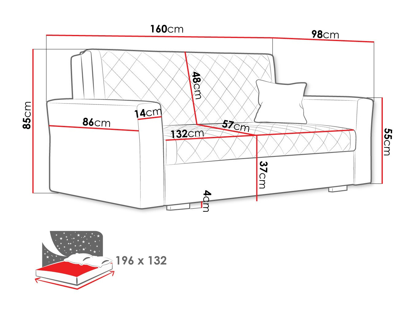 Sofa lova Clarona III (Zanzibar 190)