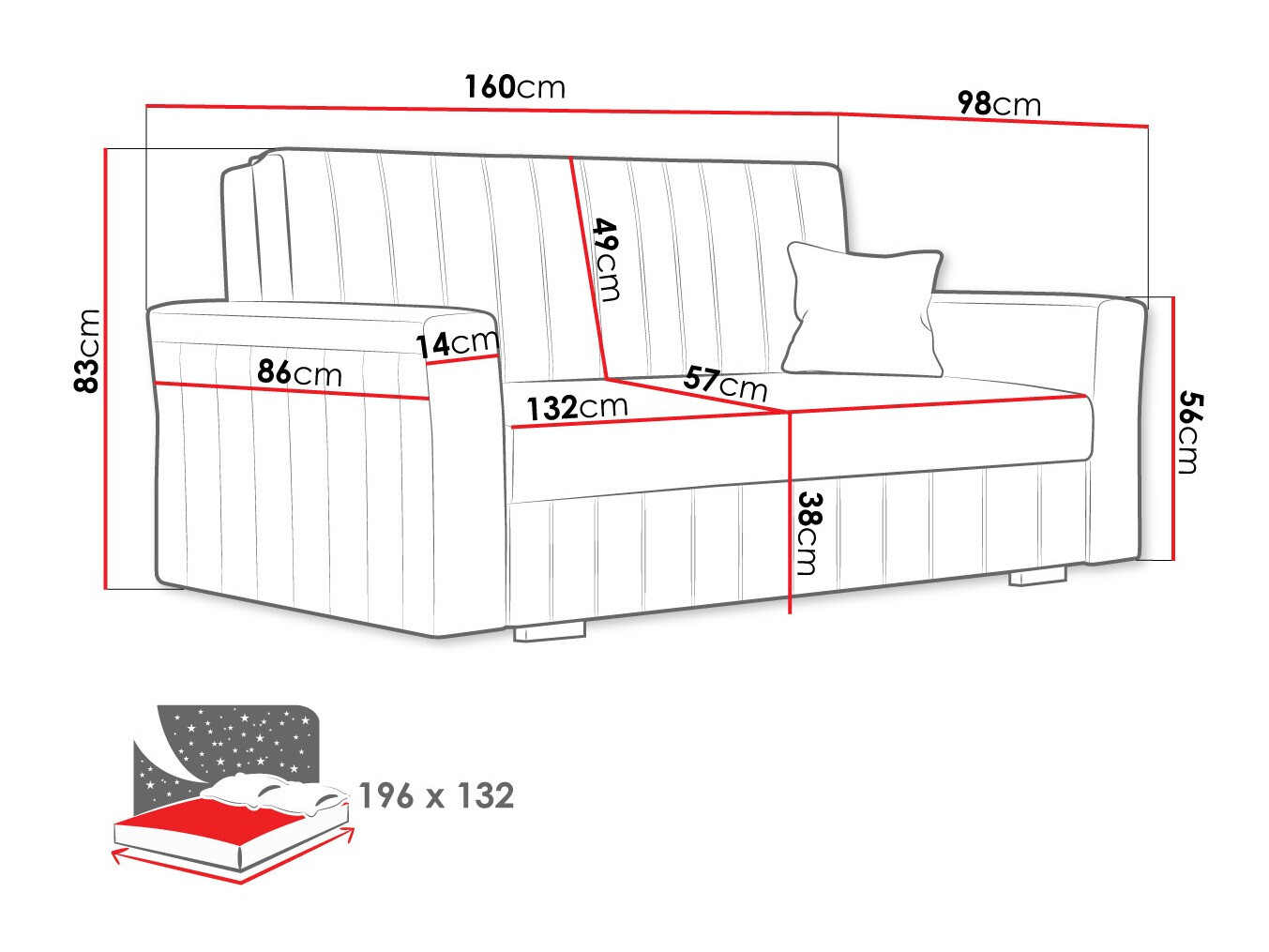 Sofa lova Orinen III (Paros 05)