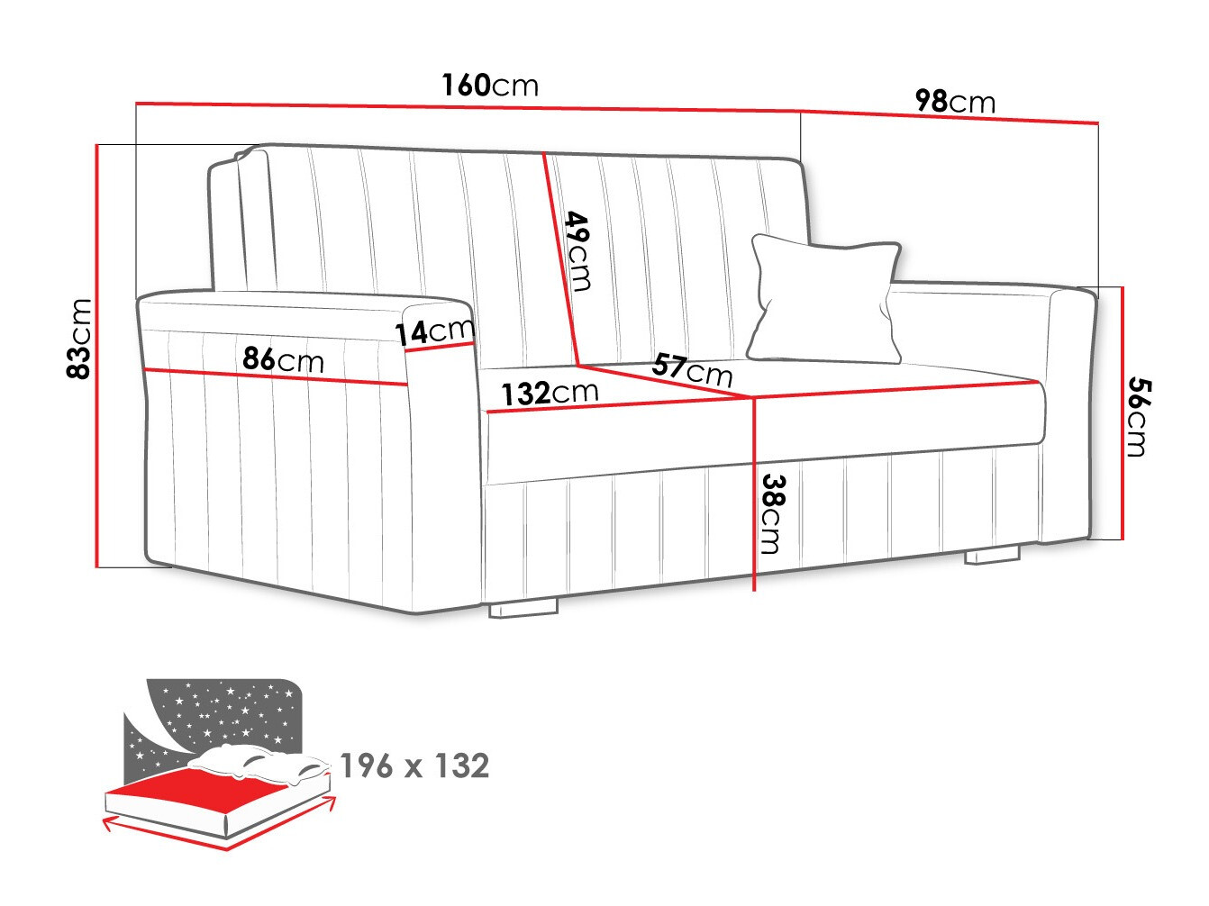 Sofa lova Orinen III (Paros 06)