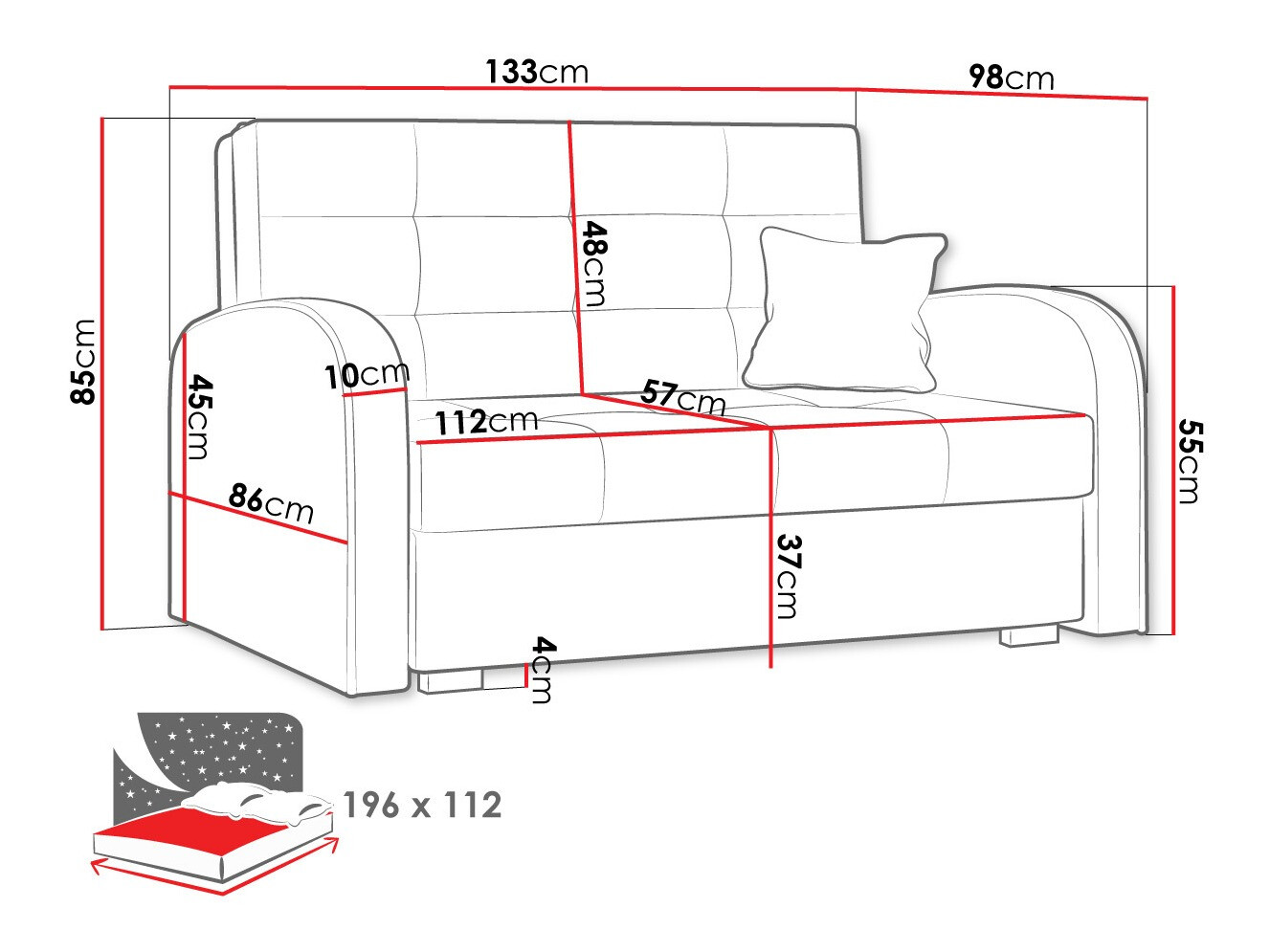 Sofa lova Silona II (Kronos 01)