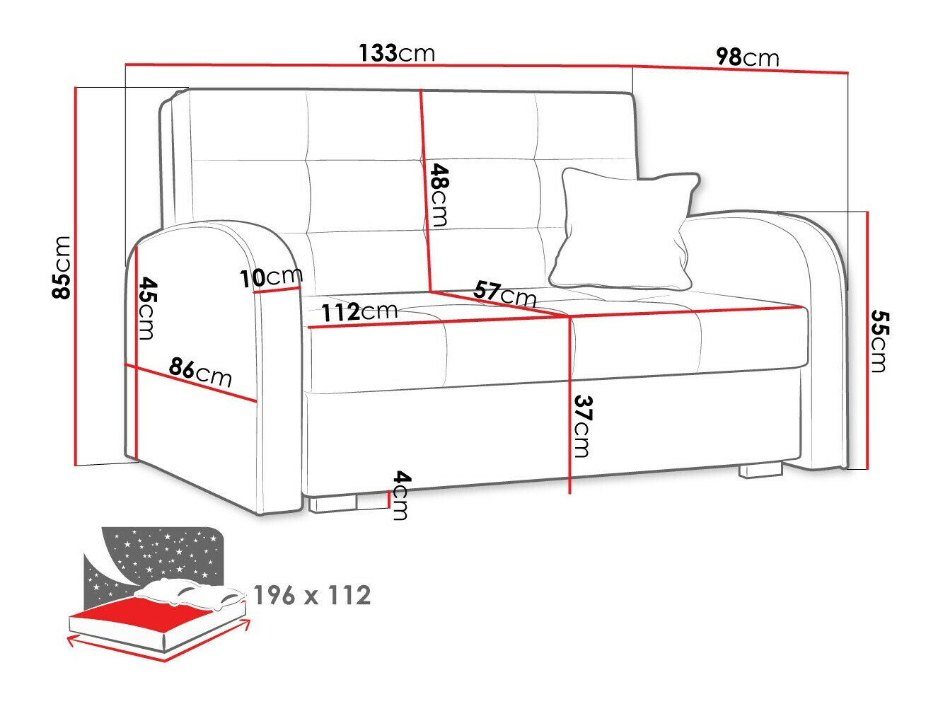 Sofa lova Silona II (Kronos 02)