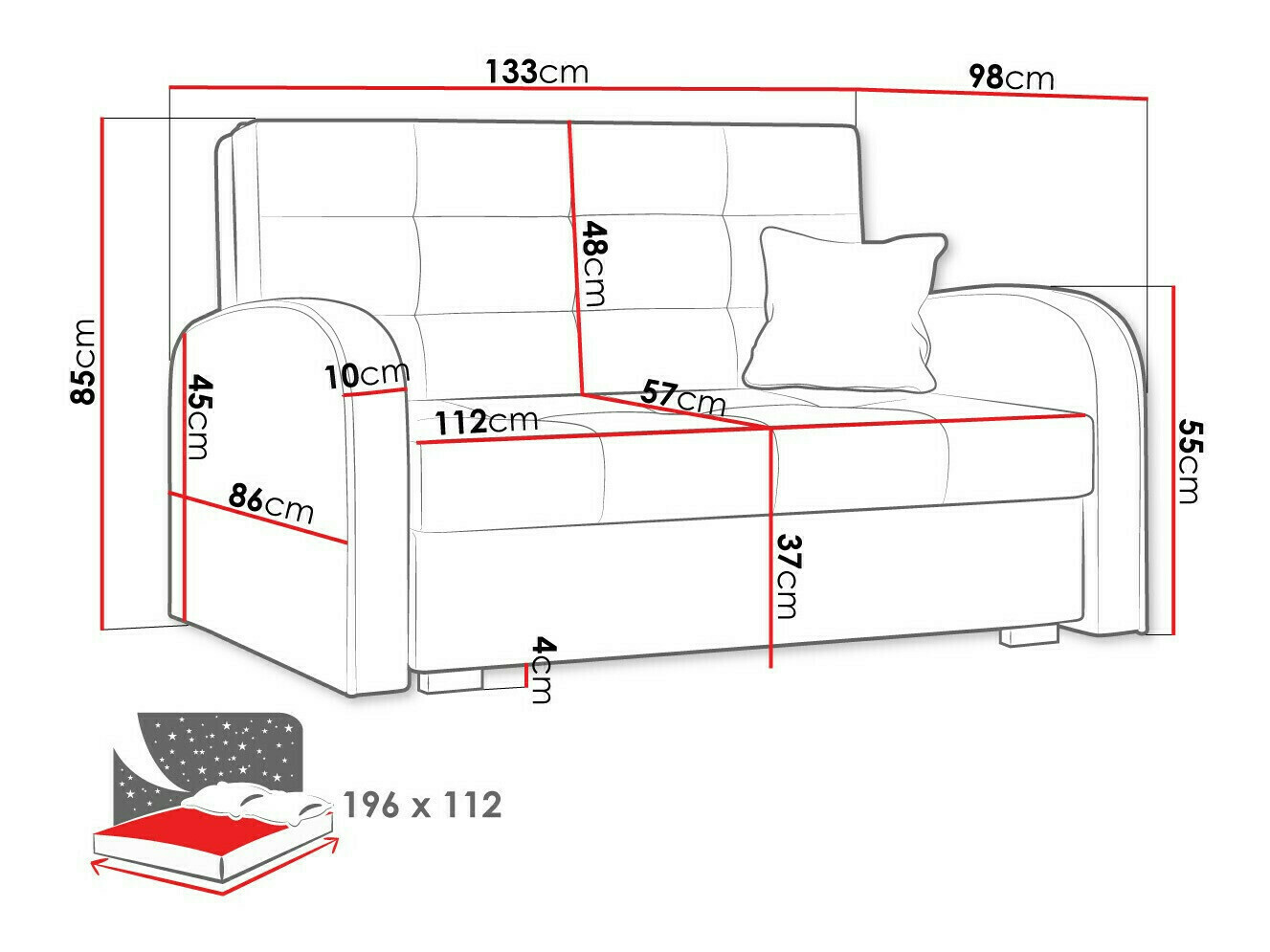 Sofa lova Silona II (Kronos 07)