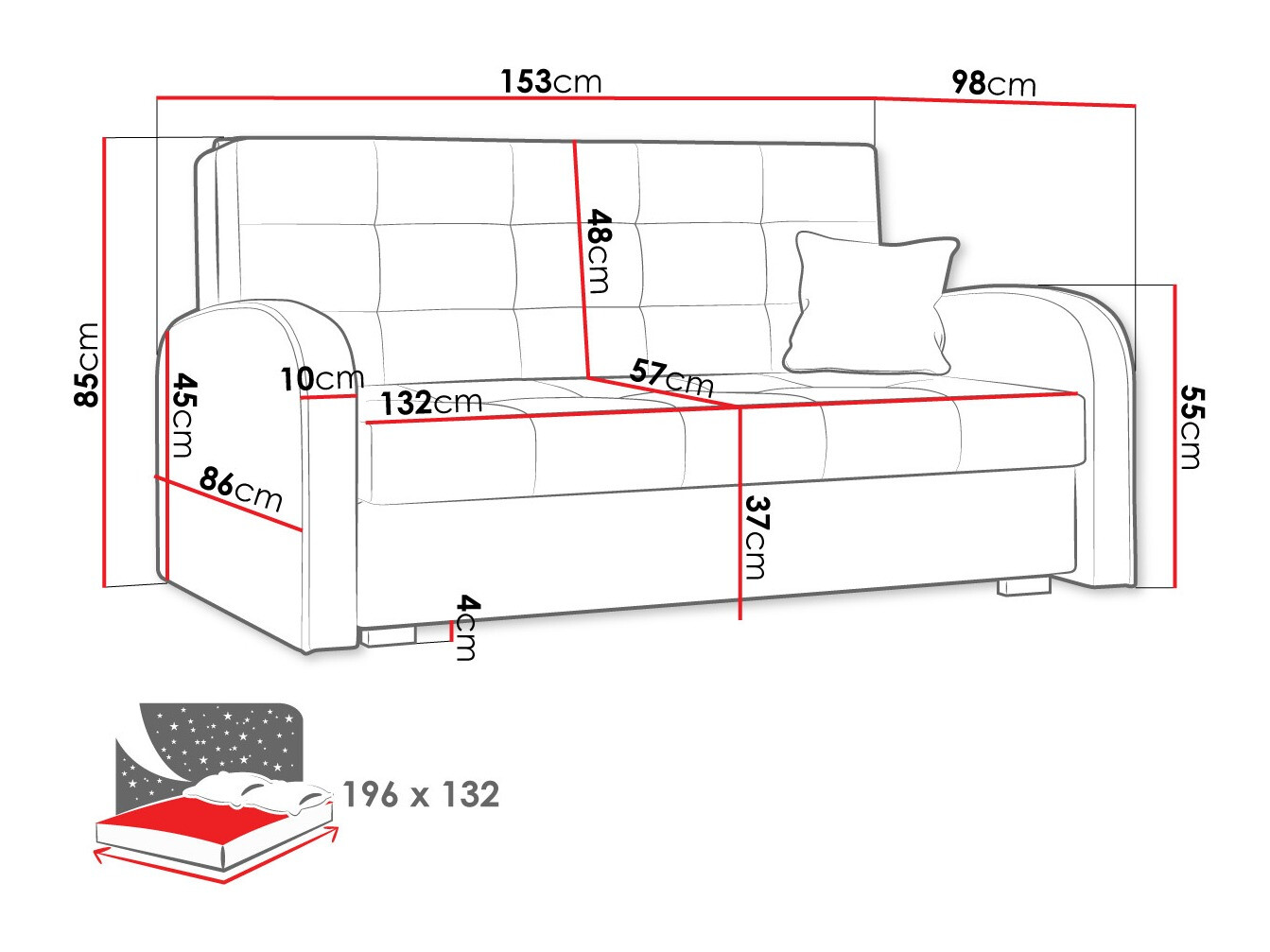Sofa lova Silona III (Kronos 01)