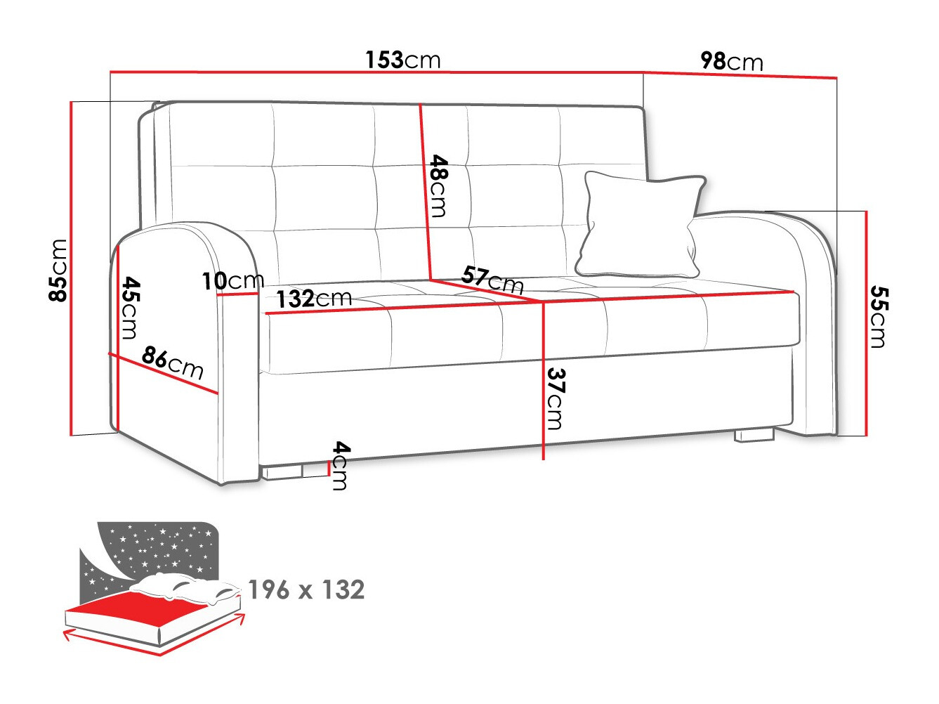 Sofa lova Silona III (Kronos 02)