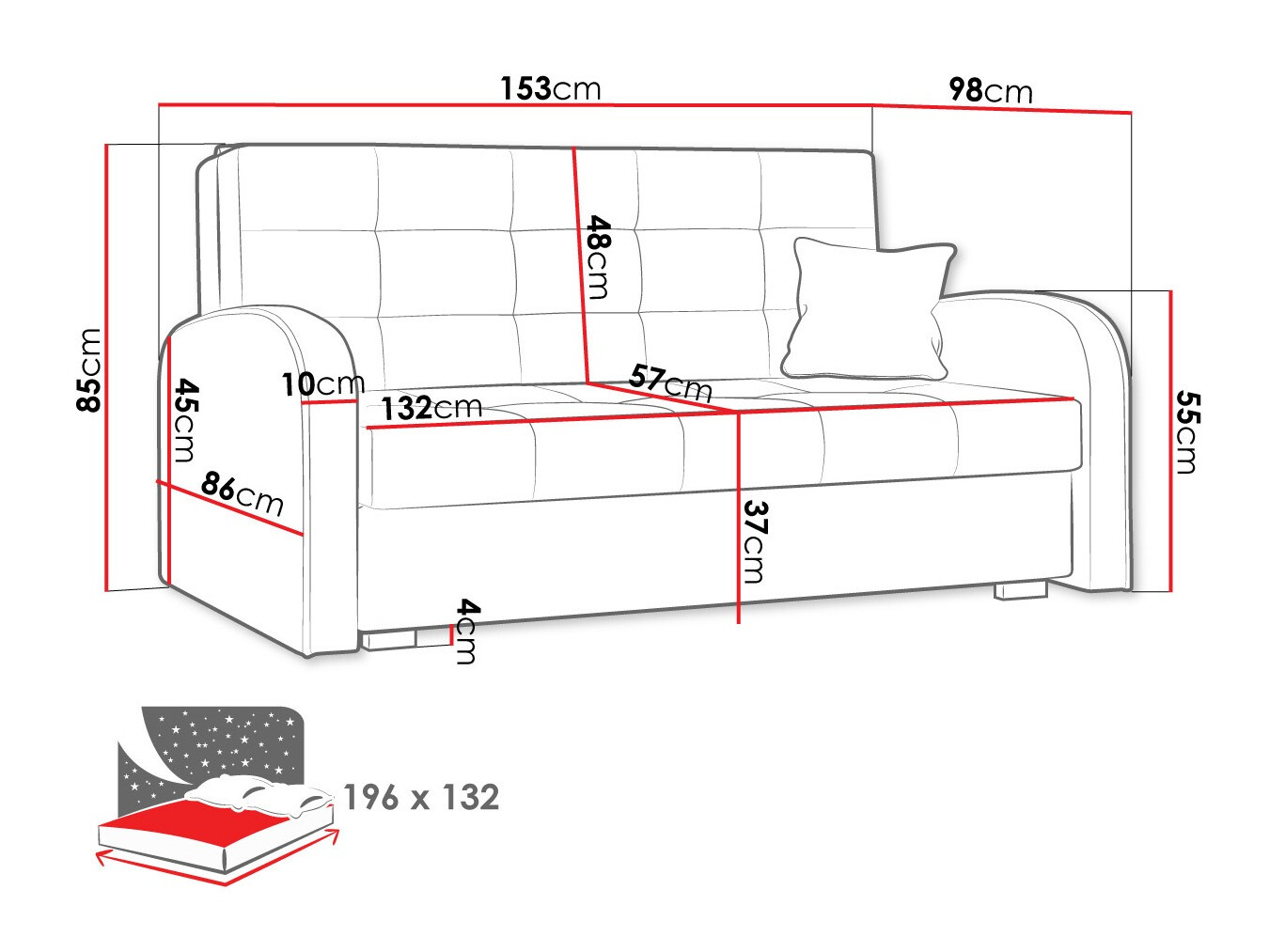 Sofa lova Silona III (Kronos 07)