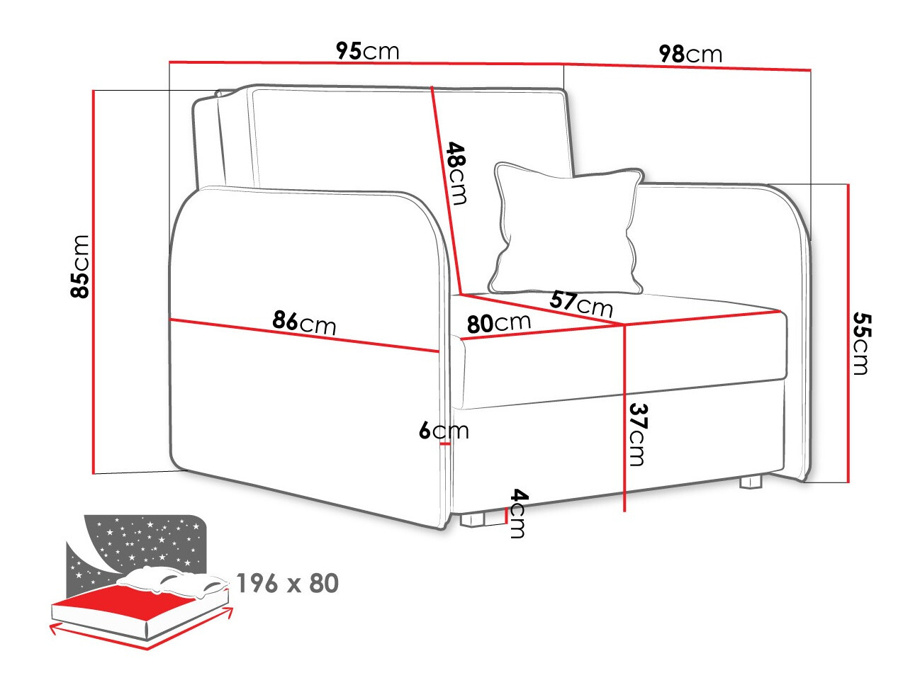 Fotelis Lirael I (Mono 241)