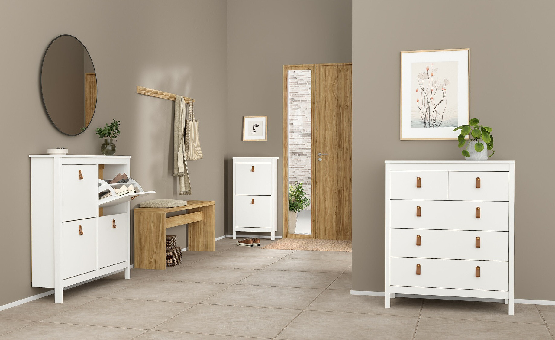 Komoda Tustin N101 (Balta)