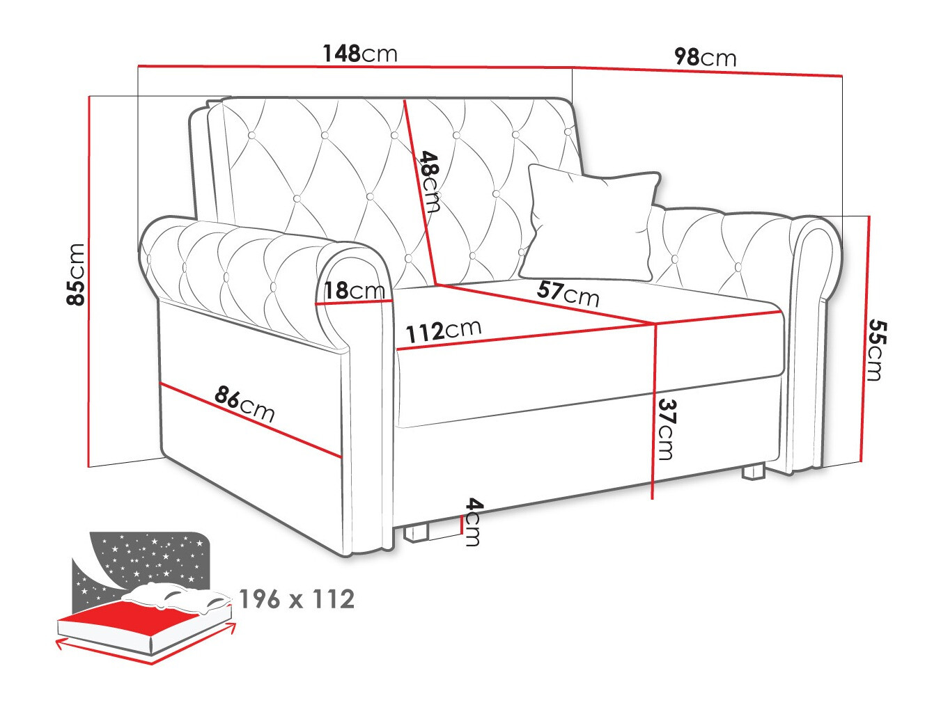 Sofa lova Aelara II (Kronos 19)