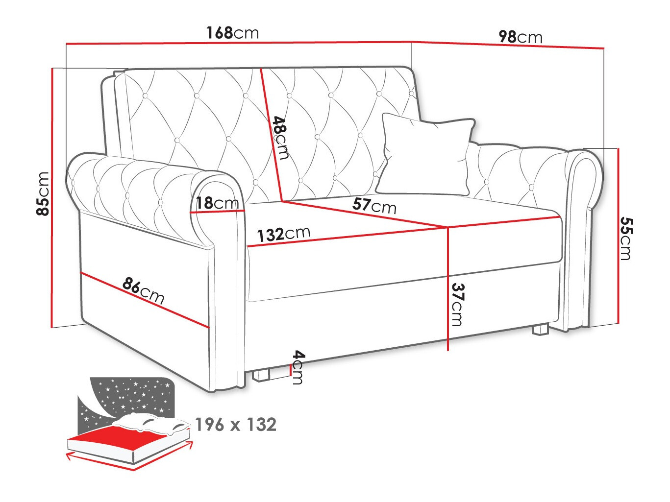 Sofa lova Aelara III (Kronos 09)