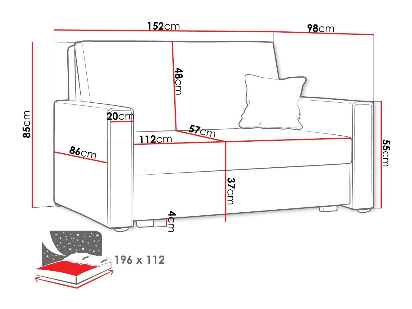 Sofa lova Clarlen II (Poso 05)