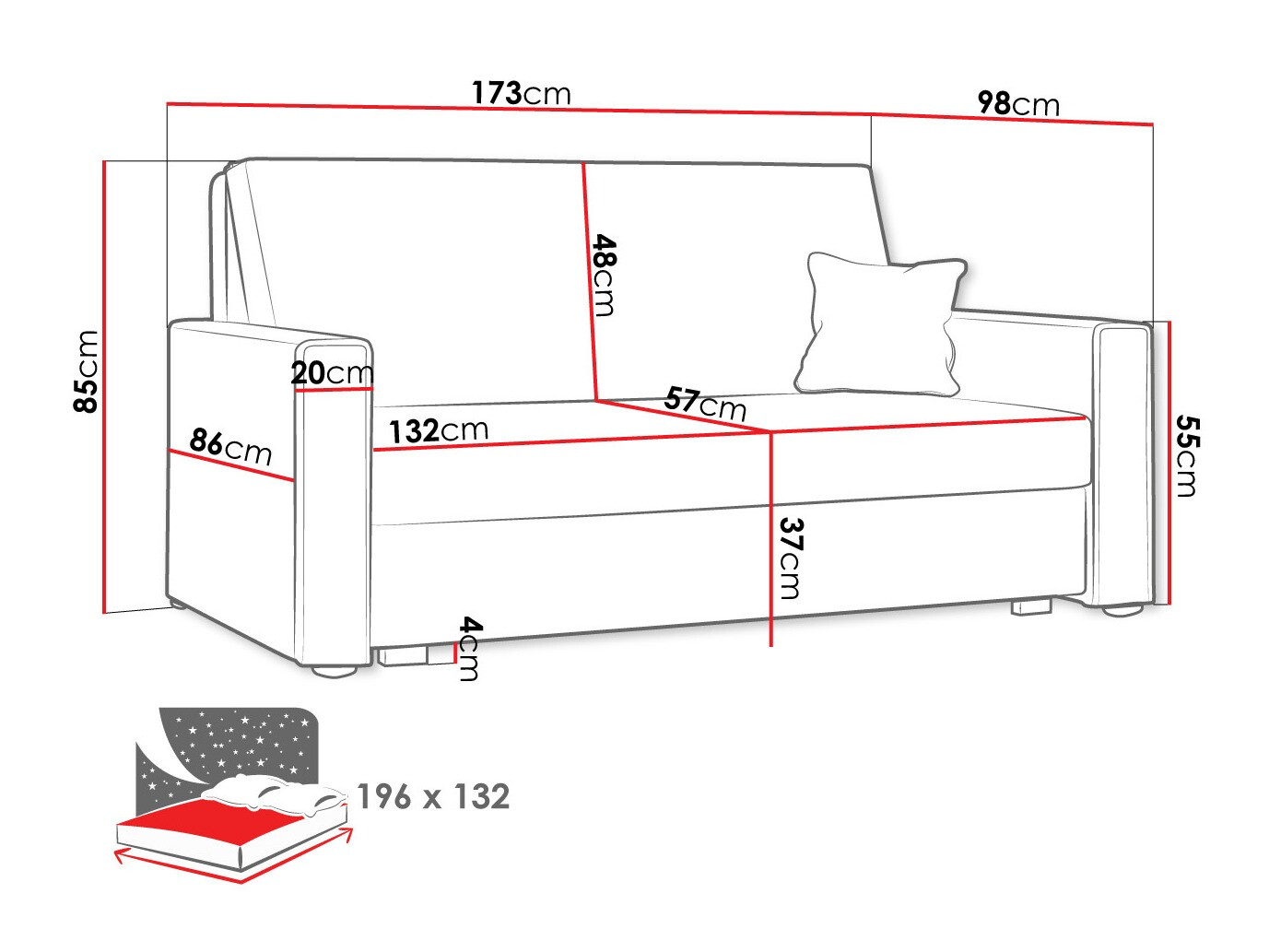 Sofa lova Clarlen III (Poso 05)