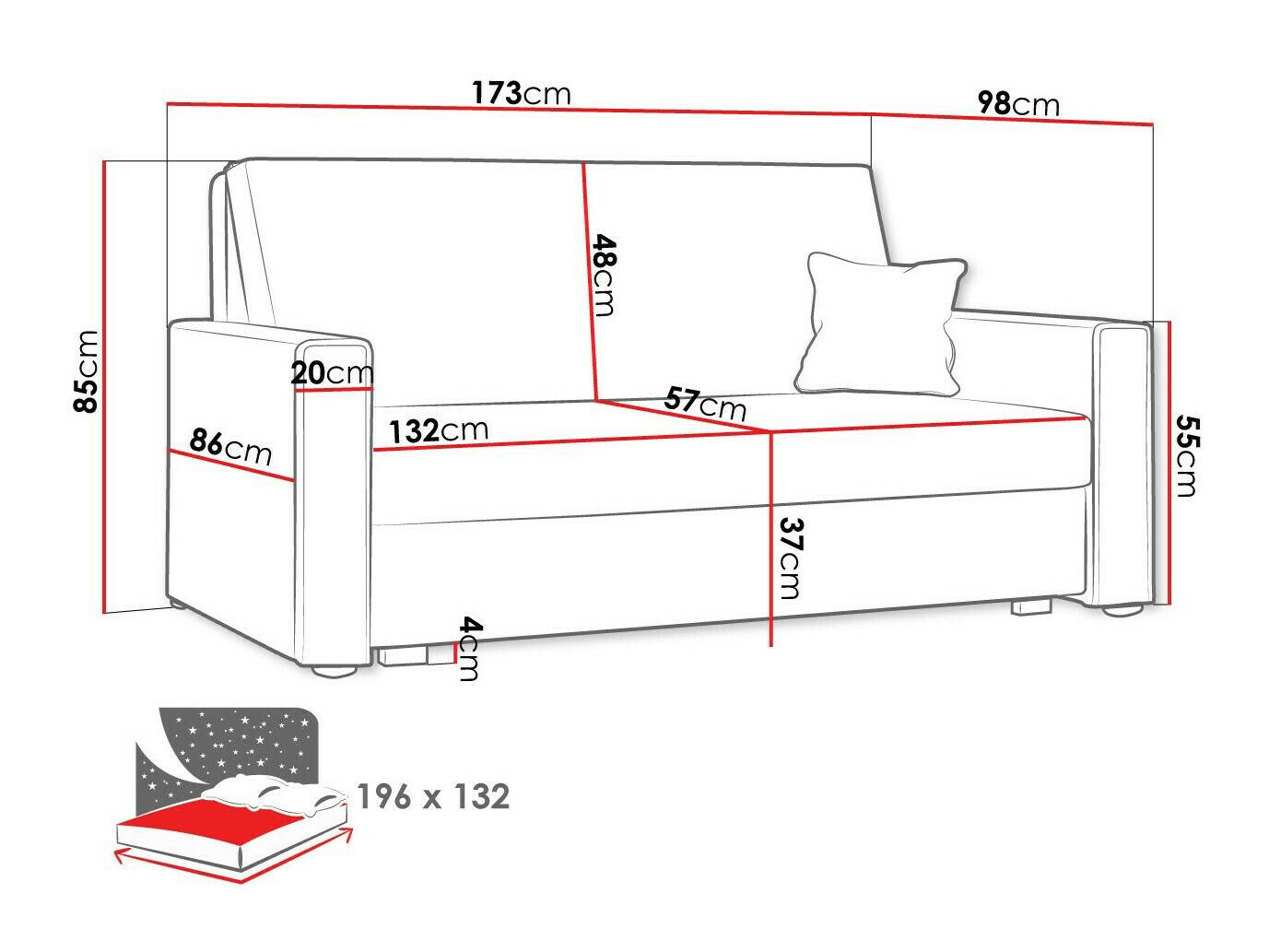 Sofa lova Clarlen III (Poso 145)