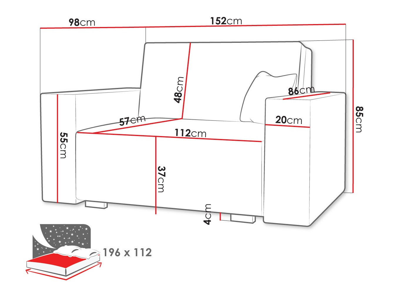Sofa lova Serora II (Neve 3)
