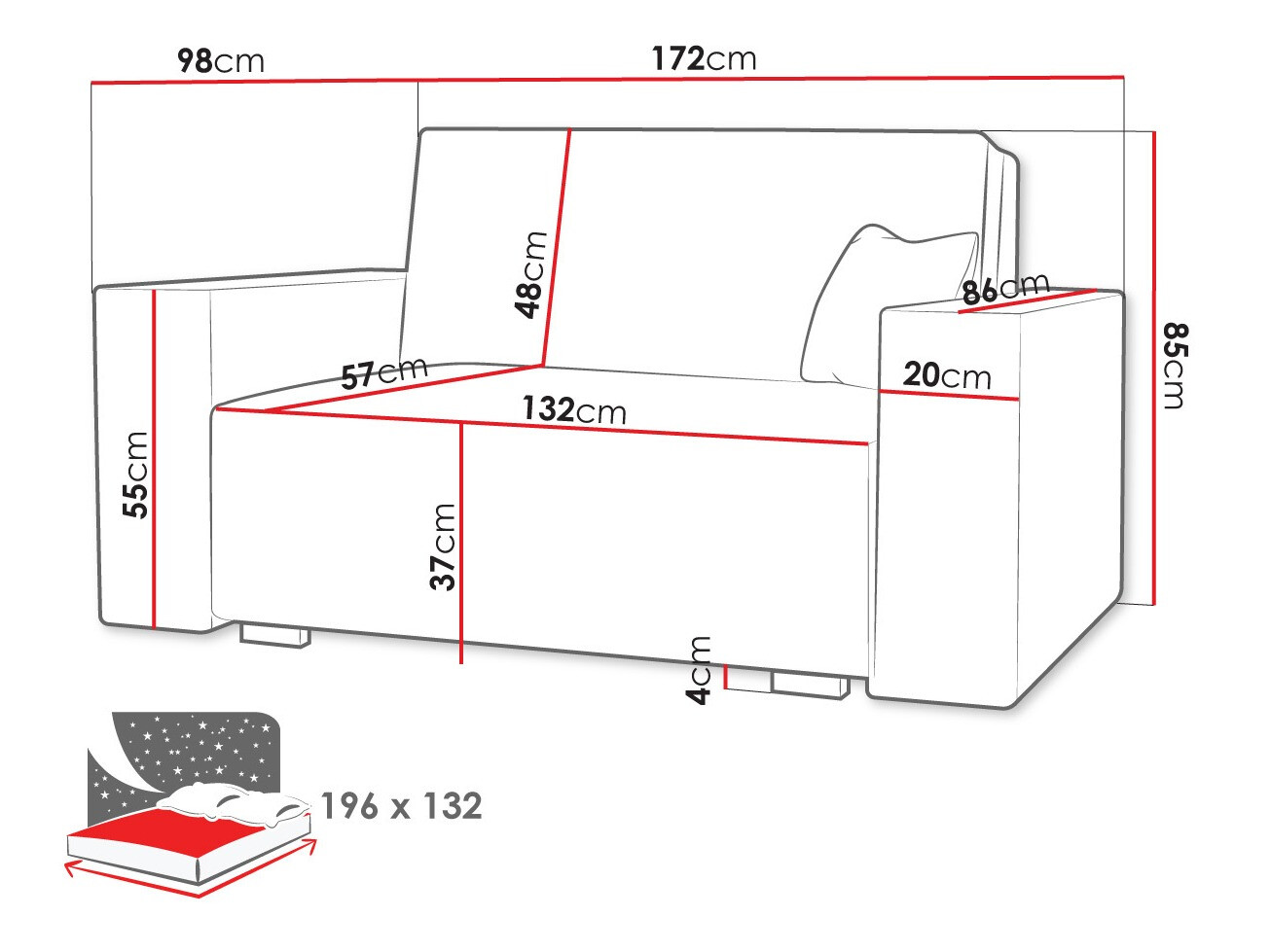 Sofa lova Serora III (Neve 3)