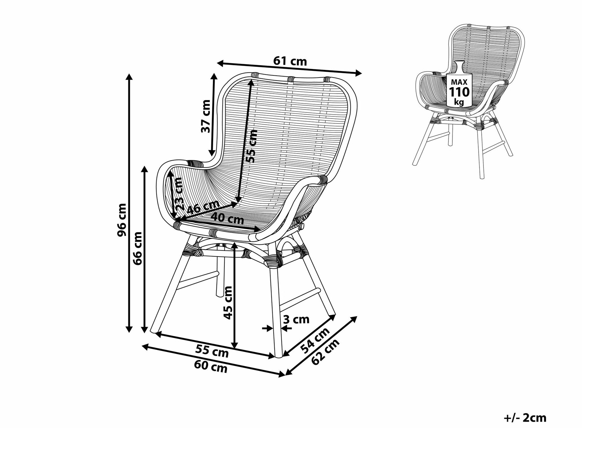 Kėdė Berwyn 1544 (Šviesi ruda)