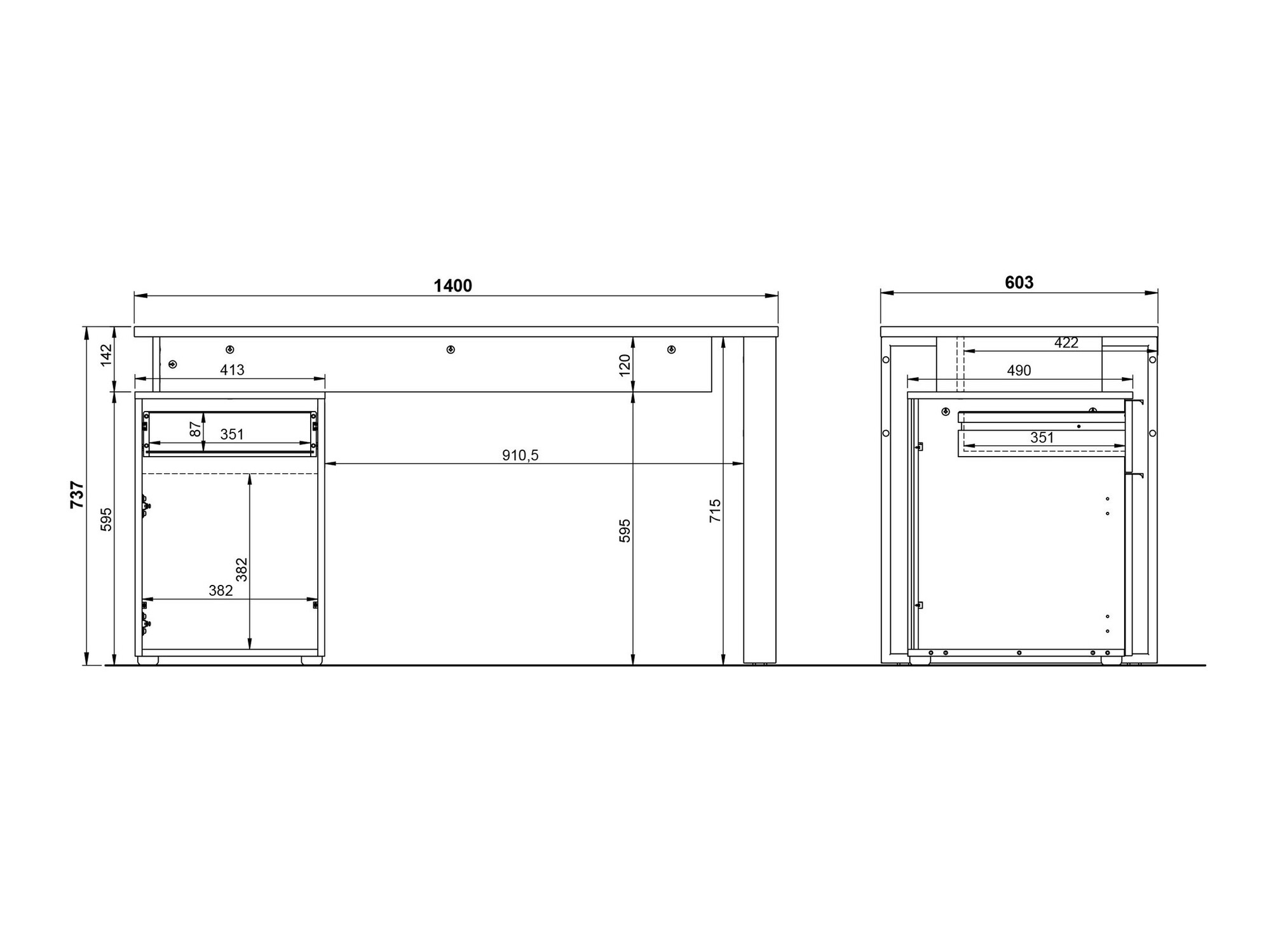 Darbo stalas Sacramento 507