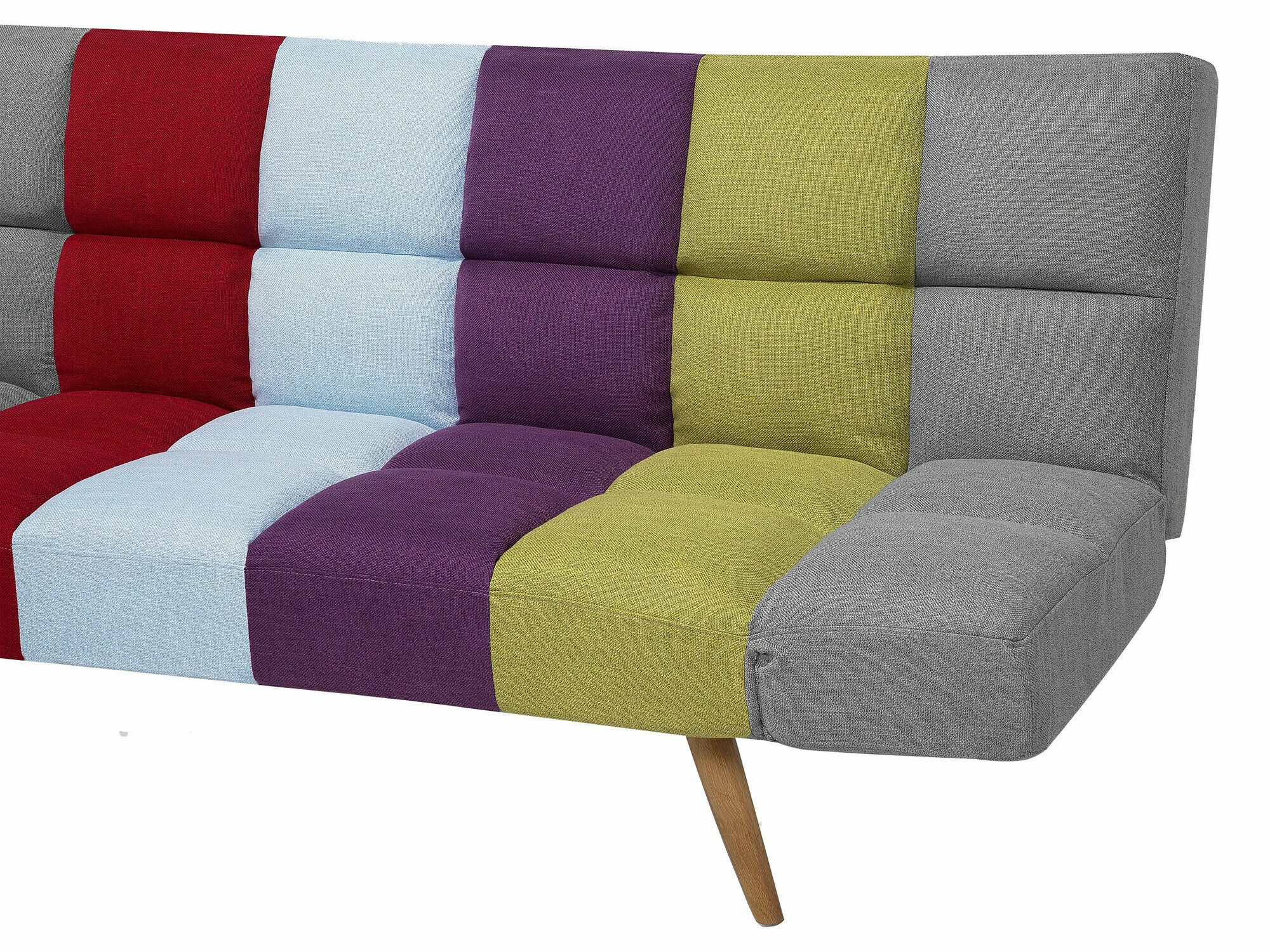 Sofa lova Berwyn 1552 (Pilka + Raudona + Mėlyna)