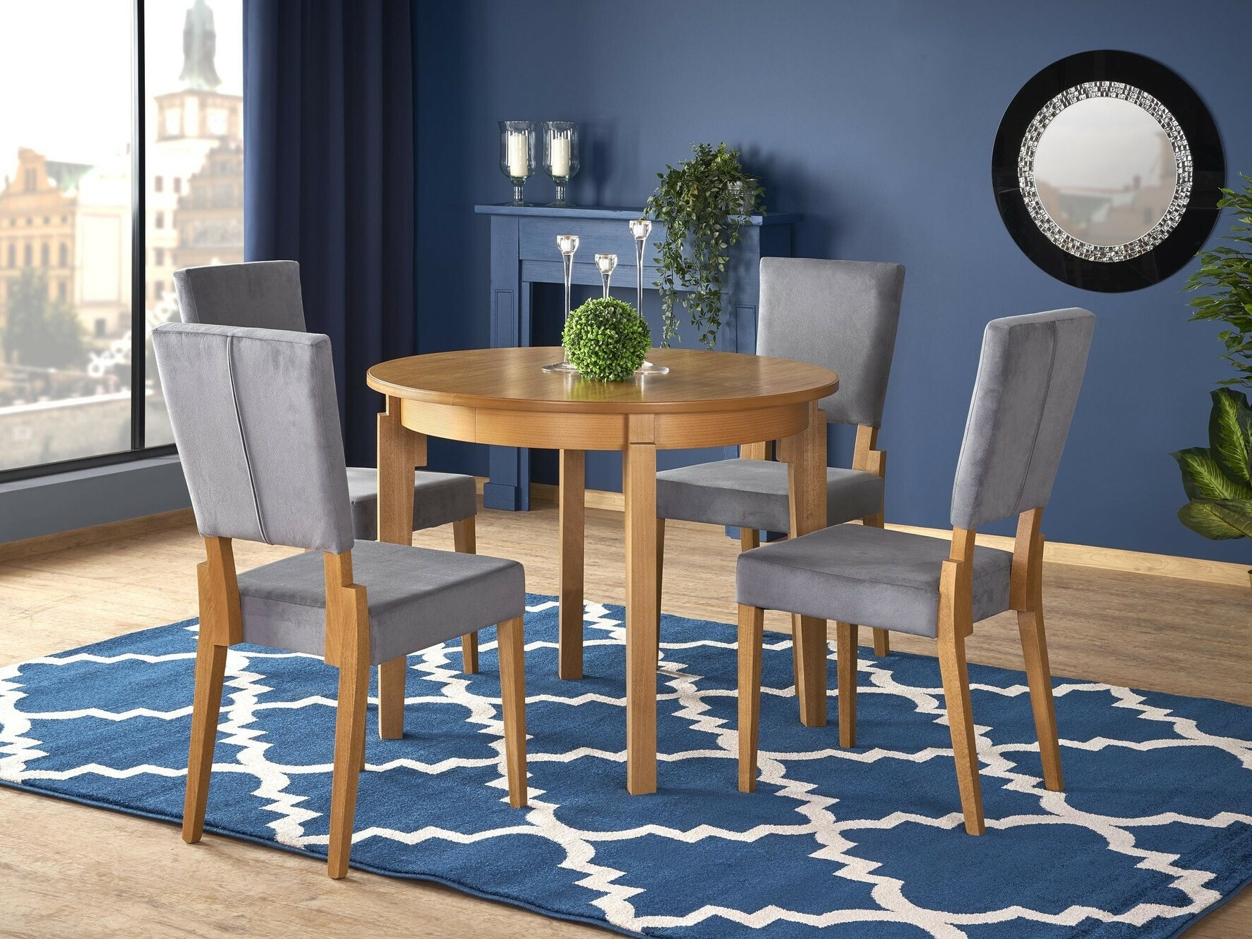 Kėdė Houston 537 (Medaus ąžuolas + Pilka)