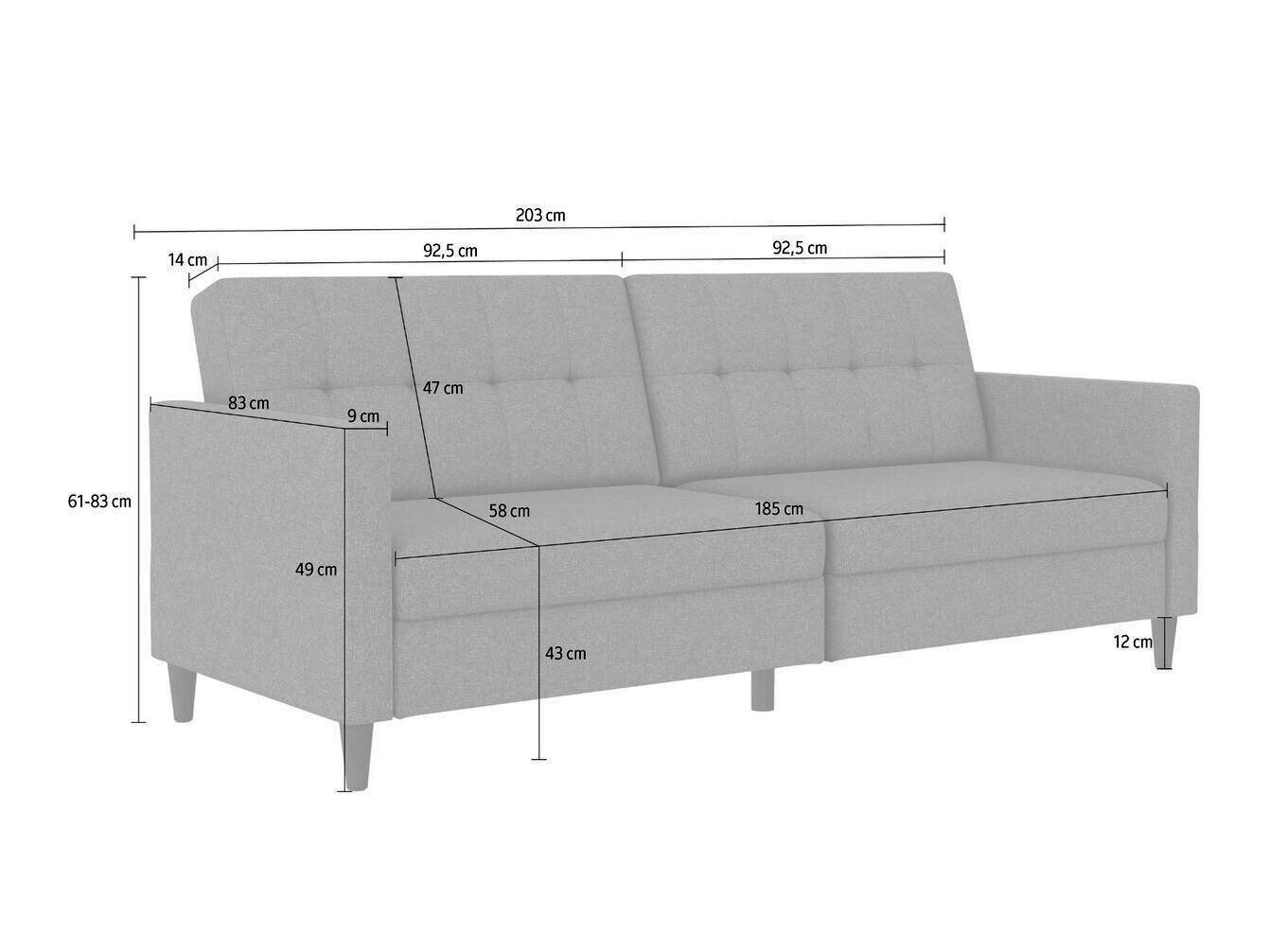 Sofa lova Tulsa 535 (Pilka)