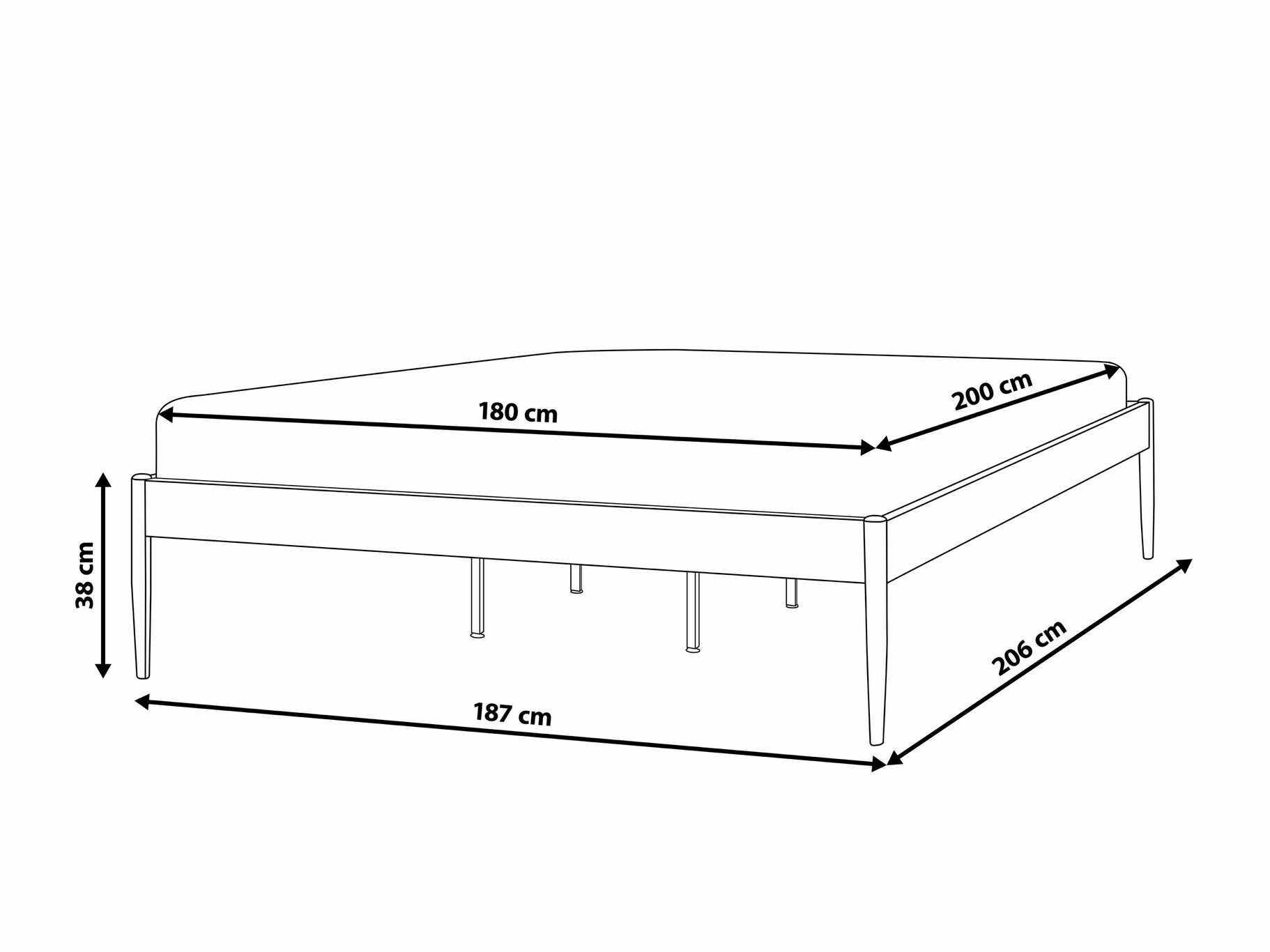 Lova Berwyn 1588 (Juoda)