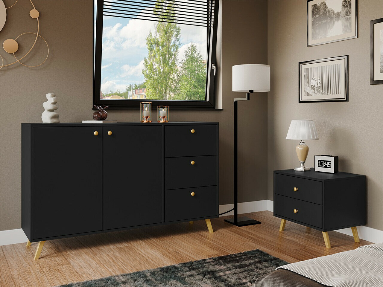 Komoda Monfera 100 (Juoda)