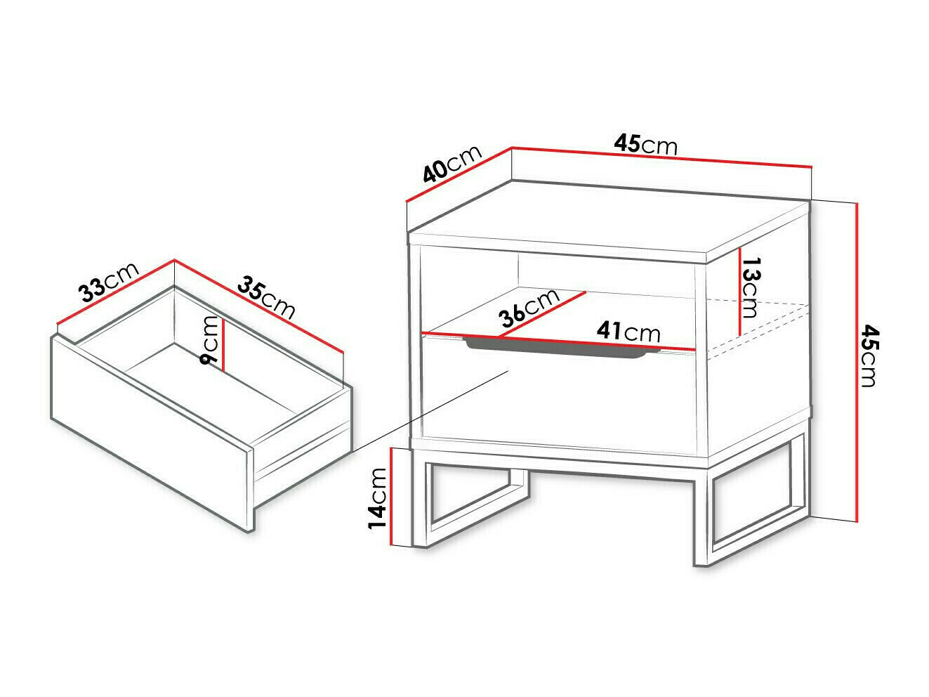 Naktinis staliukas Romcama 107