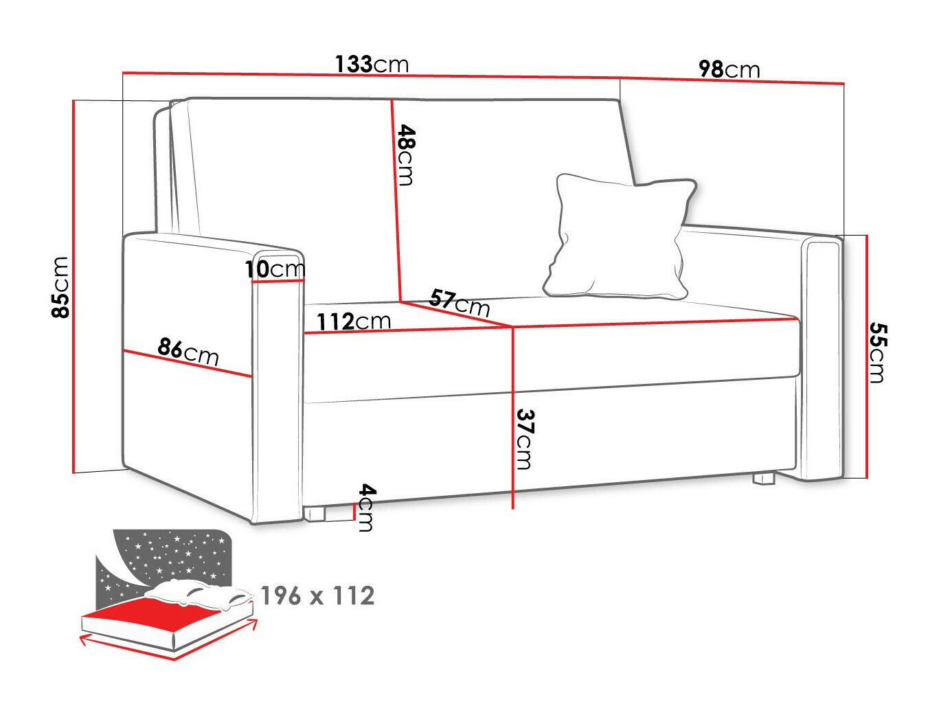 Sofa lova Morel II (Poso 14)