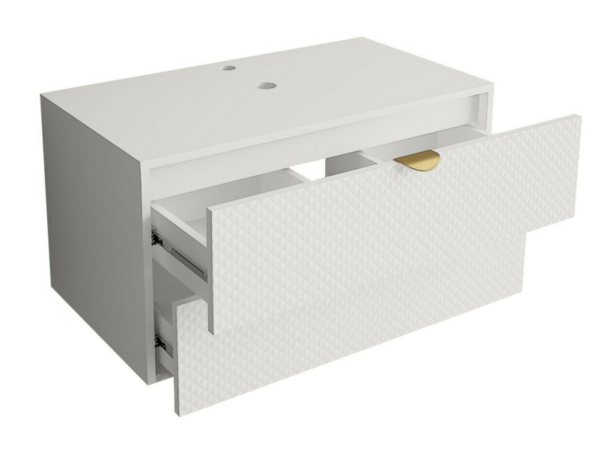 Pakabinama vonios spintelė praustuvui Fenenou 101 (Balta)