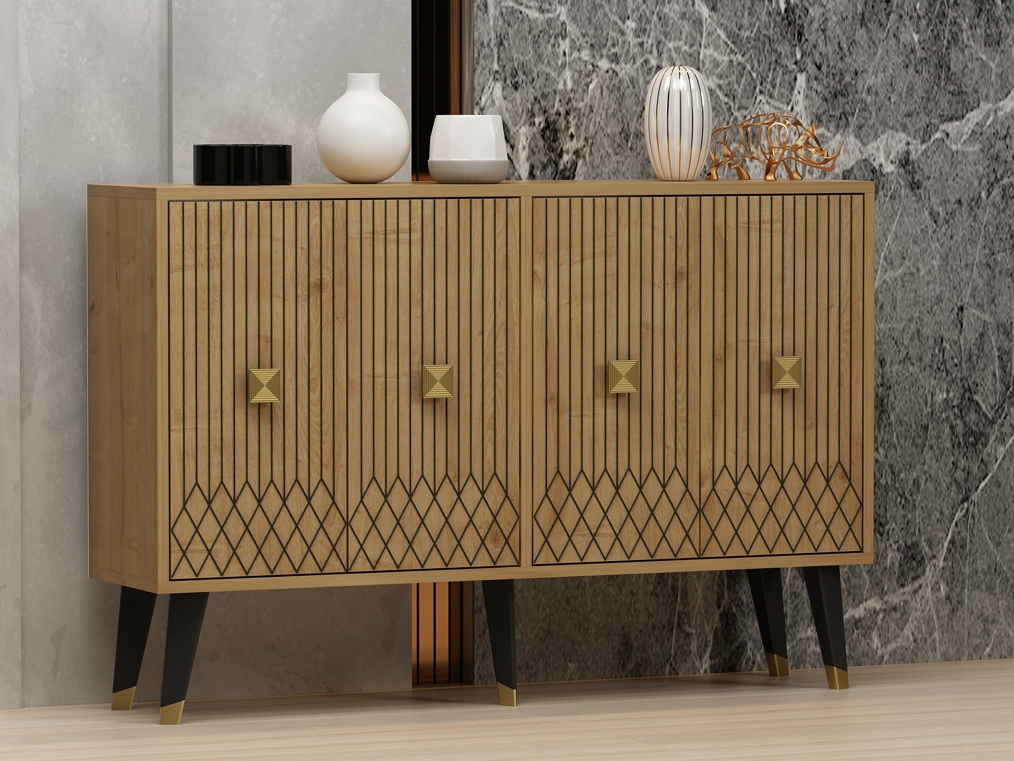 Spintelė Dunliru 100 (Ąžuolas + Auksinė)