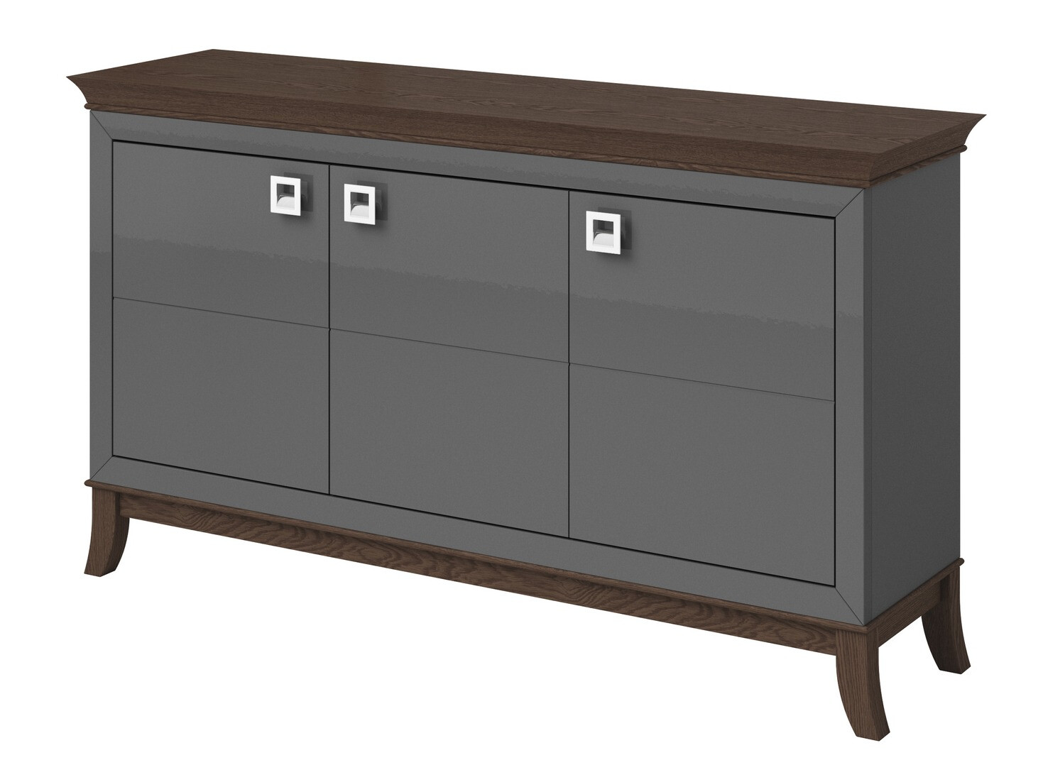 Spintelė Austin BA109 (Gloss antracitas + Tamsus ąžuolas)