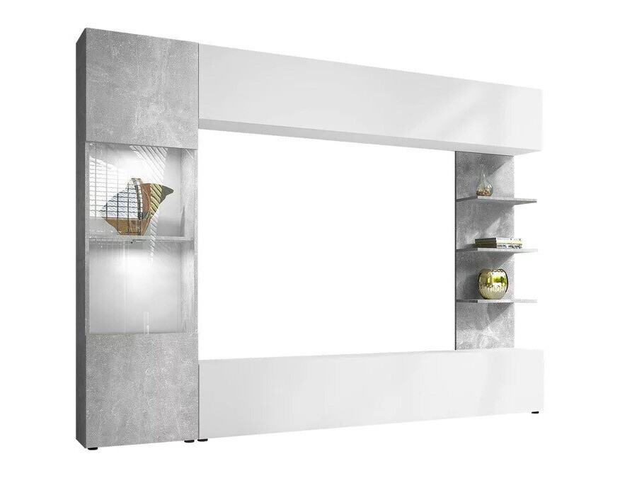 Svetainės komplektas Comfivo Animus (Balta + Betonas)