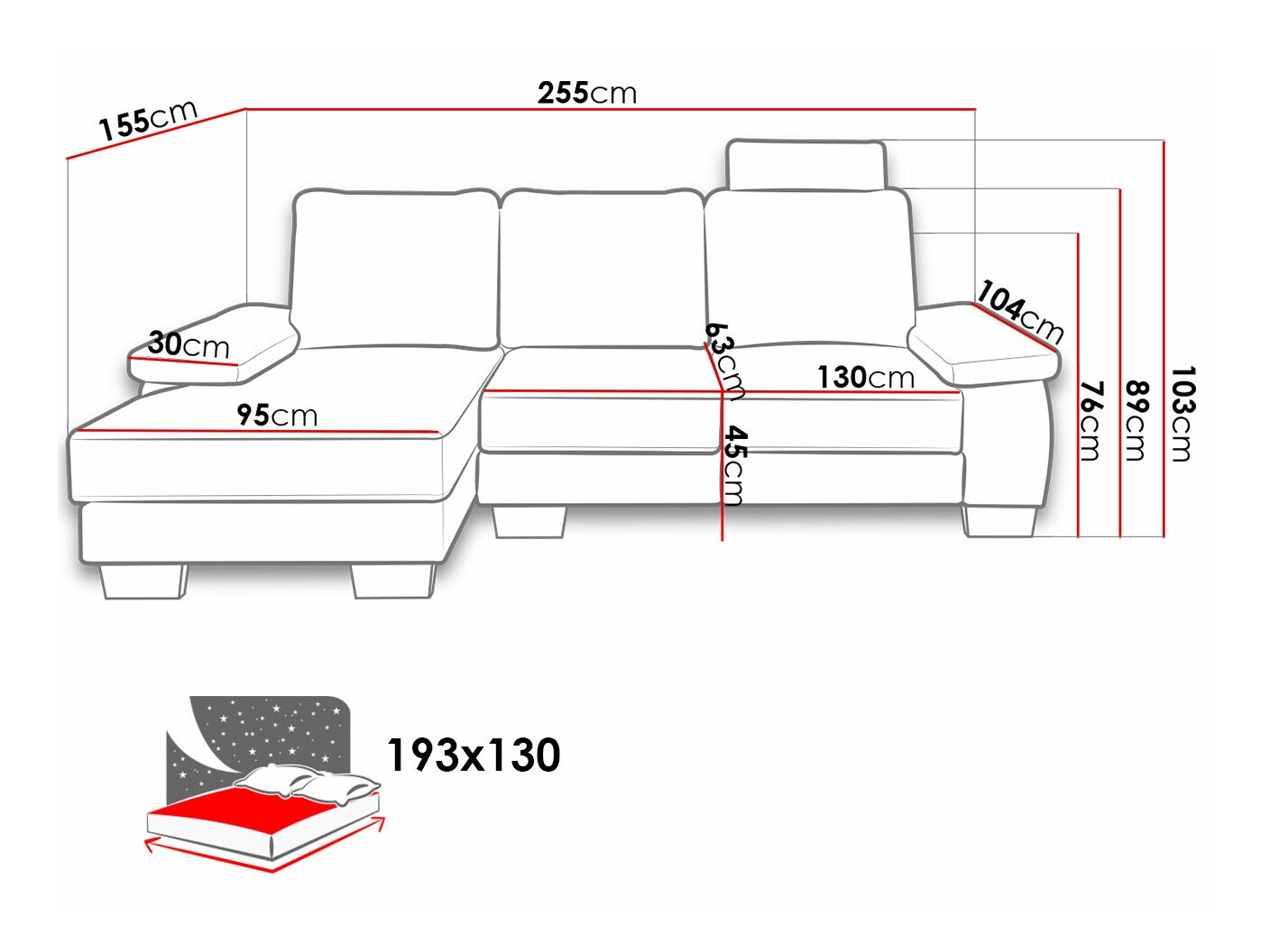 Minkštas kampas Lincoln 182 (Barrel 97)