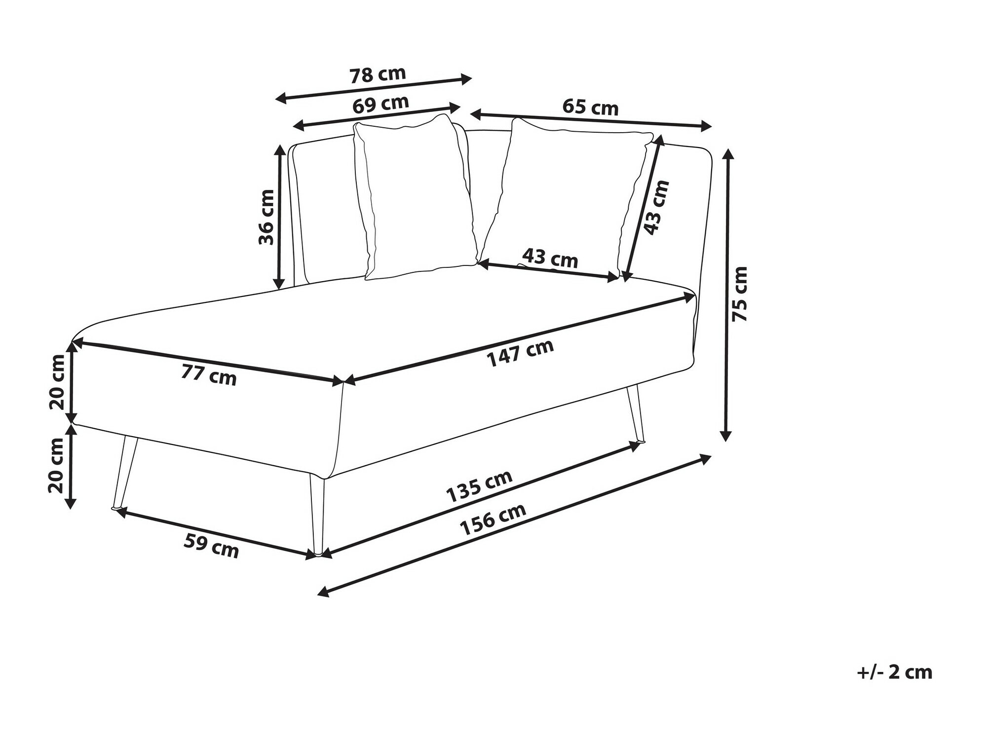 Kušetė Berwyn 1062 (Šviesi mėtinė)