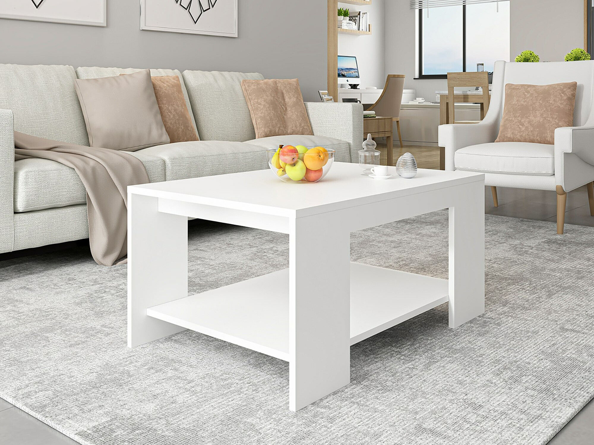 Žurnalinis staliukas Kailua 1815 (Balta)