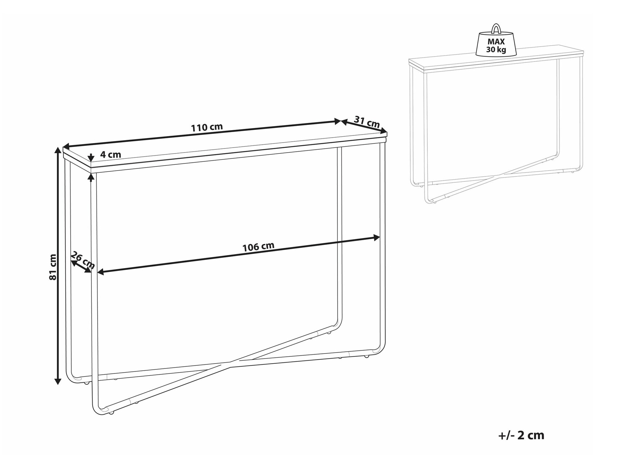 Konsolė Berwyn 1714