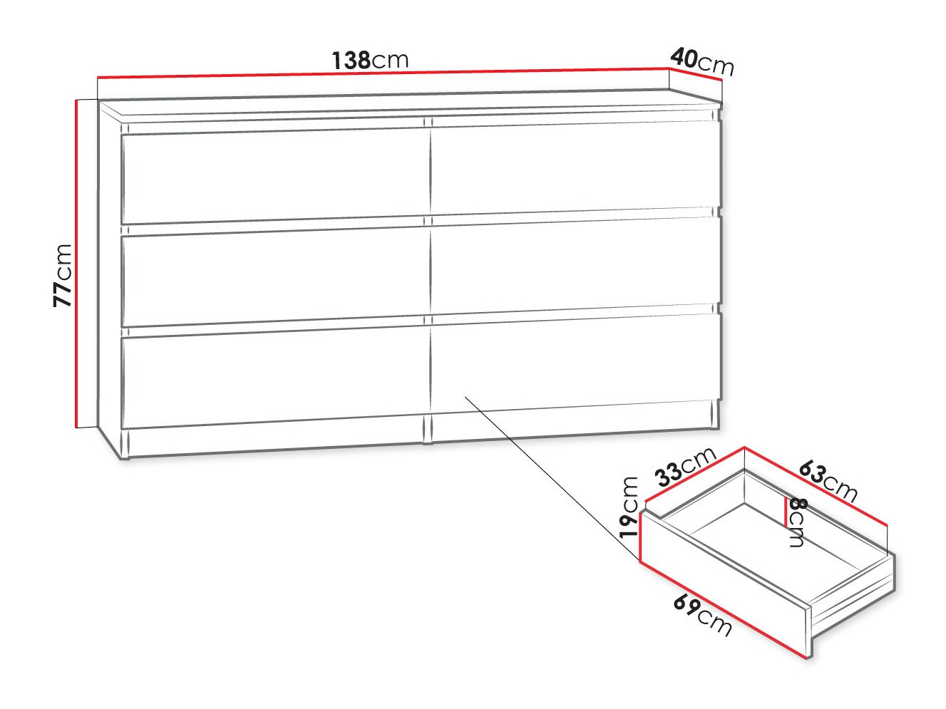 Komoda Comfivo Structor II (Juoda)